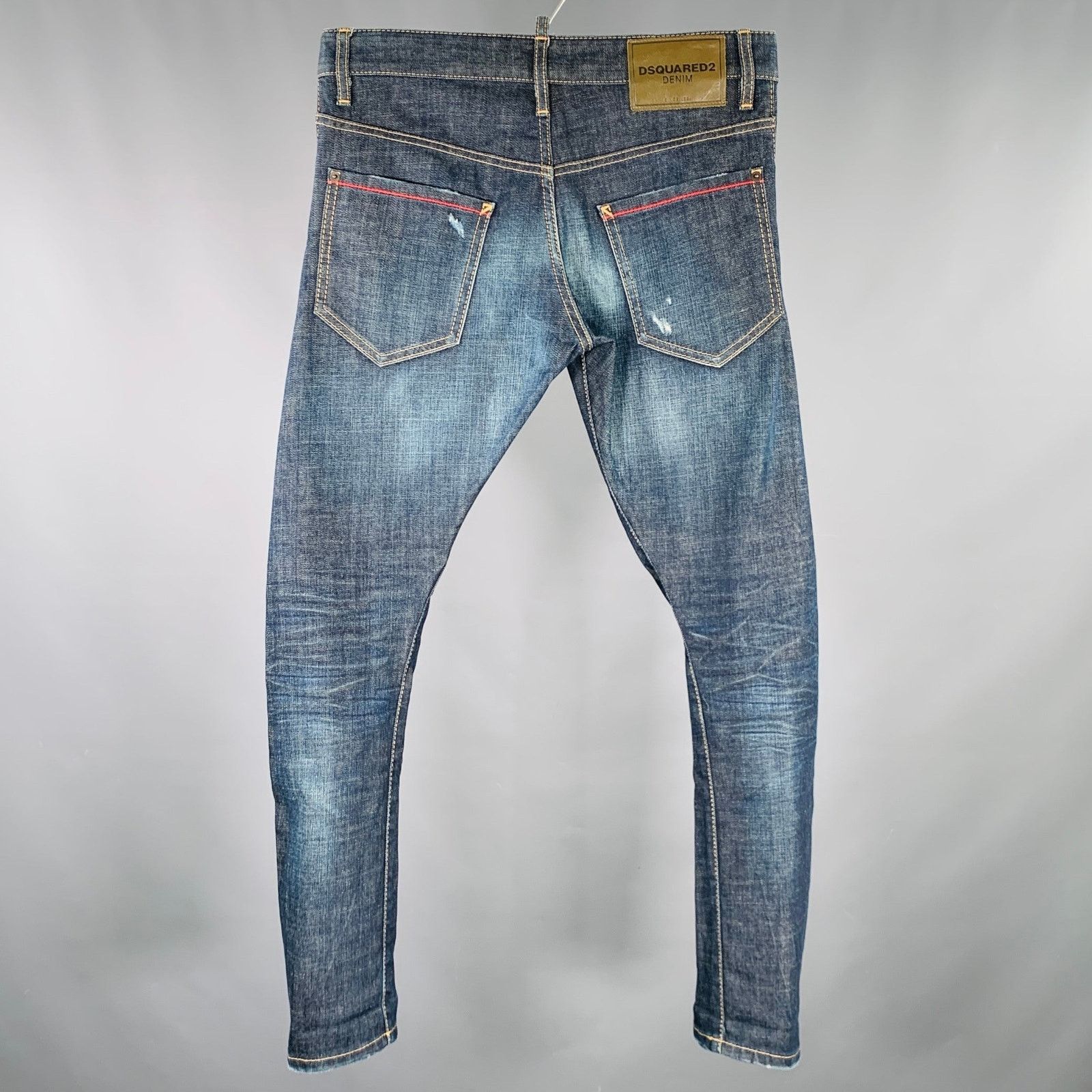 Dsquared2 Size 28 Blue Distressed Cotton Blend Button Fly Jeans Size US 28 / EU 44 - 4 Thumbnail