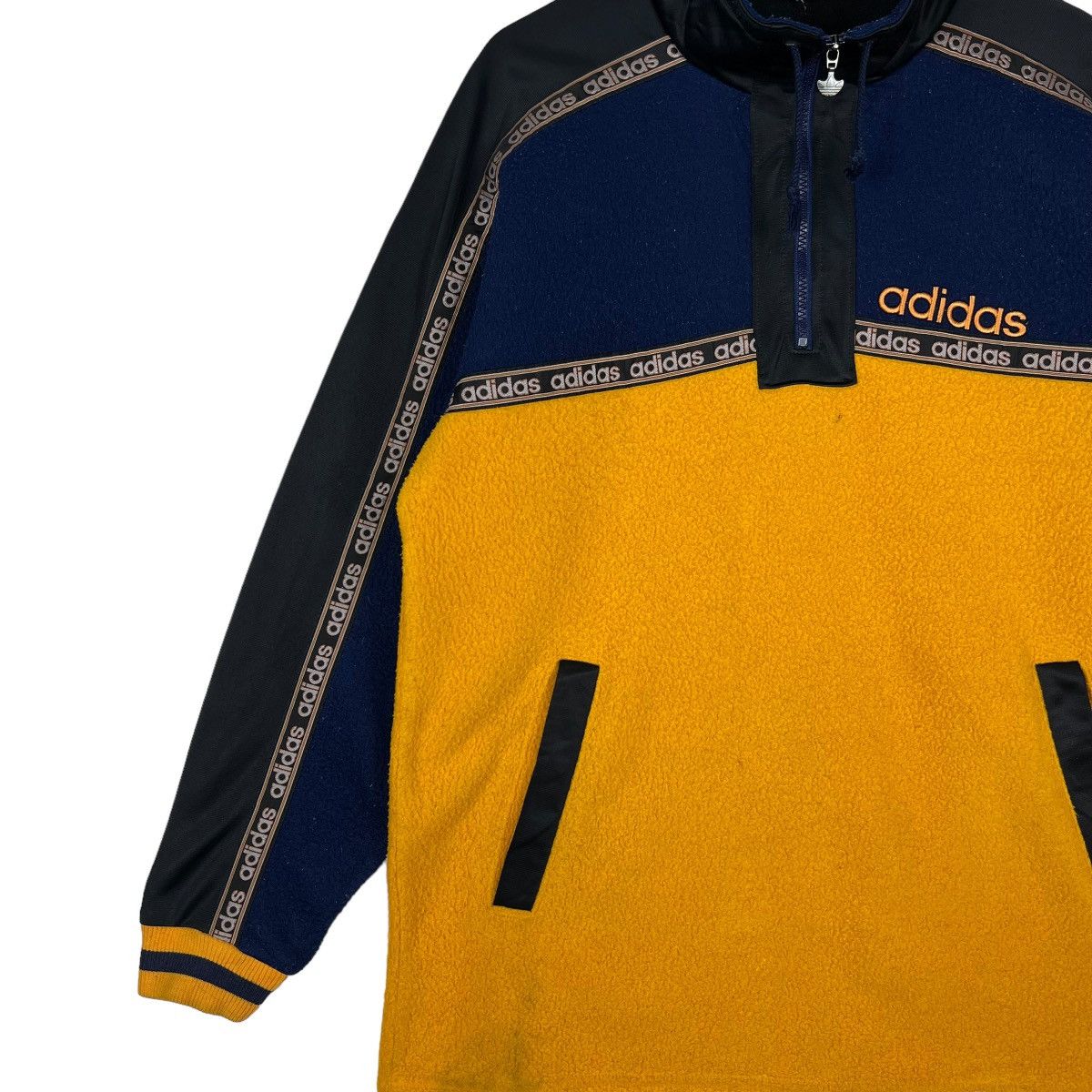Adidas 🔥 VINTAGE ADIDAS HYBRID FLEECE ANORAK JACKET Size US L / EU 52-54 / 3 - 8 Thumbnail