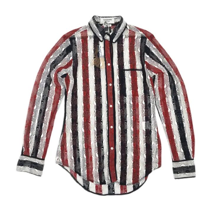 Thom Browne Thom Browne Stylish Striped Knit Shirt Size US M / EU 48-50 / 2 - 1 Thumbnail