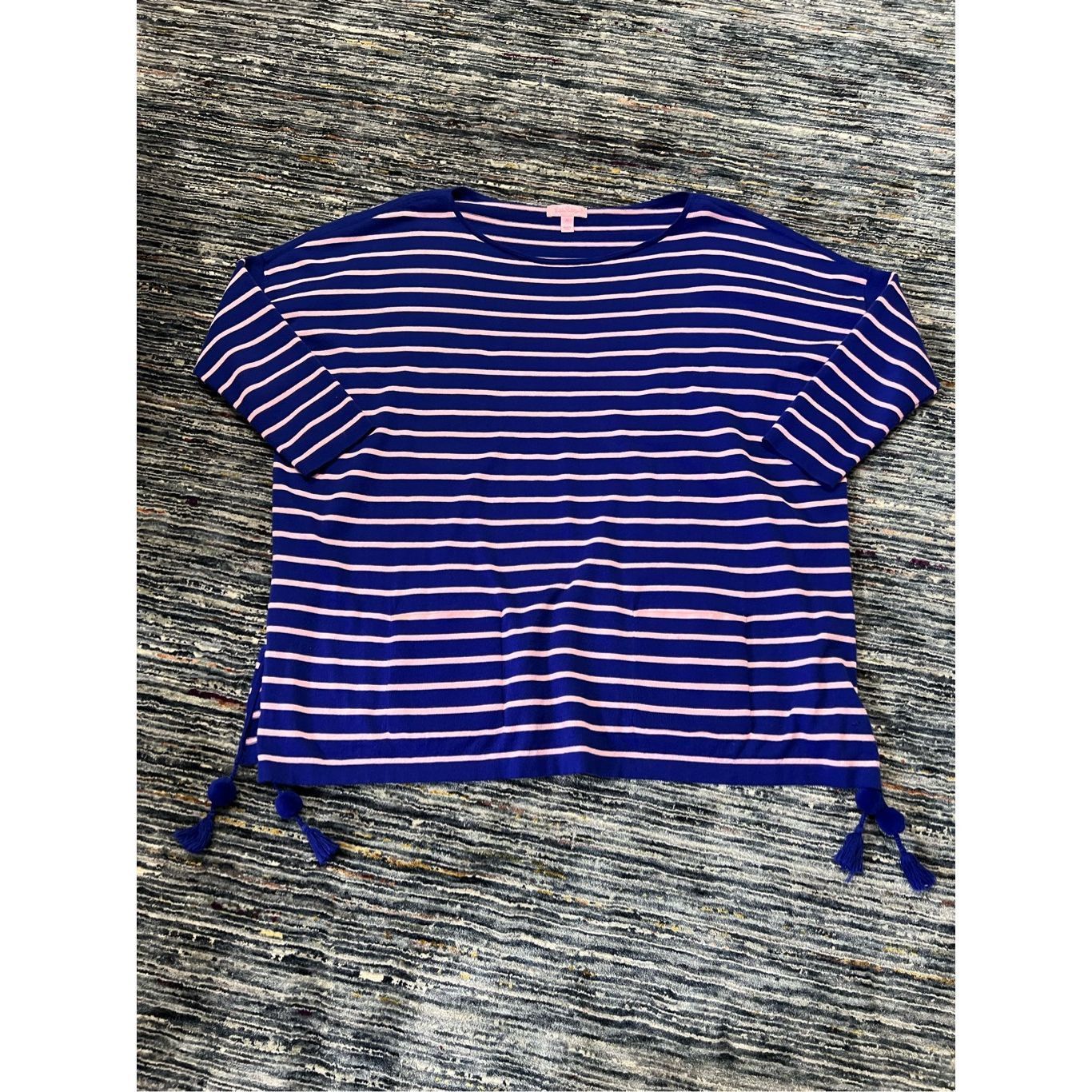 Lilly Pulitzer LILLY PULITZER Elba Sweater COASTAL SHELL STRIPE Twilight Bl Size M / US 6-8 / IT 42-44 - 9 Thumbnail