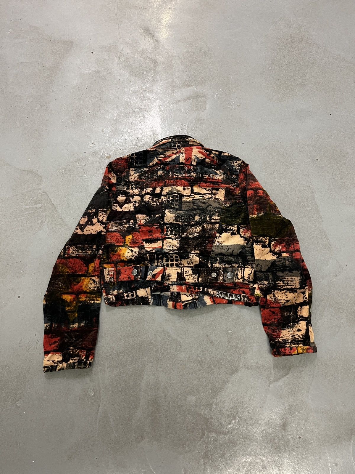 Jean Paul Gaultier Jean Paul Gaultier Velvet Cropped Abstract Print Jacket Size S / US 4 / IT 40 - 10 Thumbnail