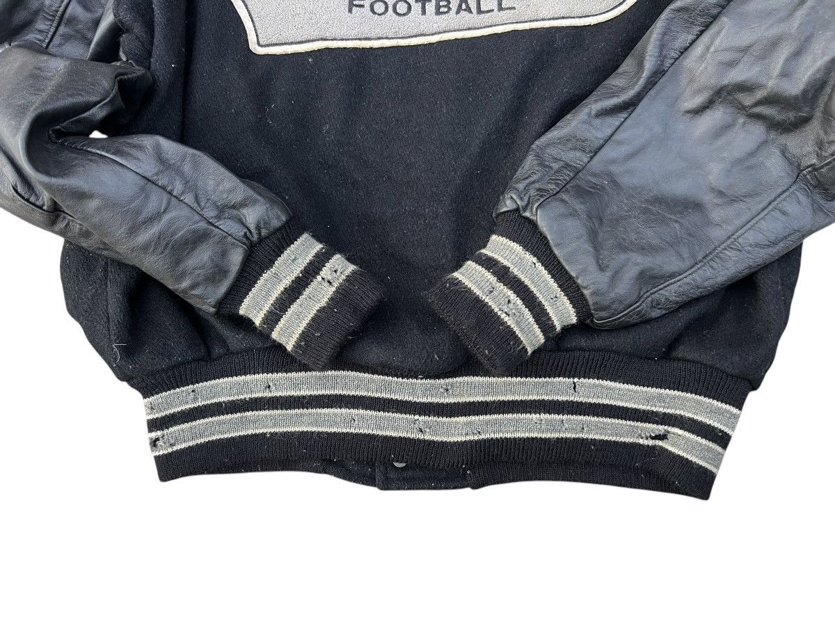 NBA 80s 90s DeLONG Raiders Football Distressed Varsity Jacket Size US L / EU 52-54 / 3 - 24 Thumbnail
