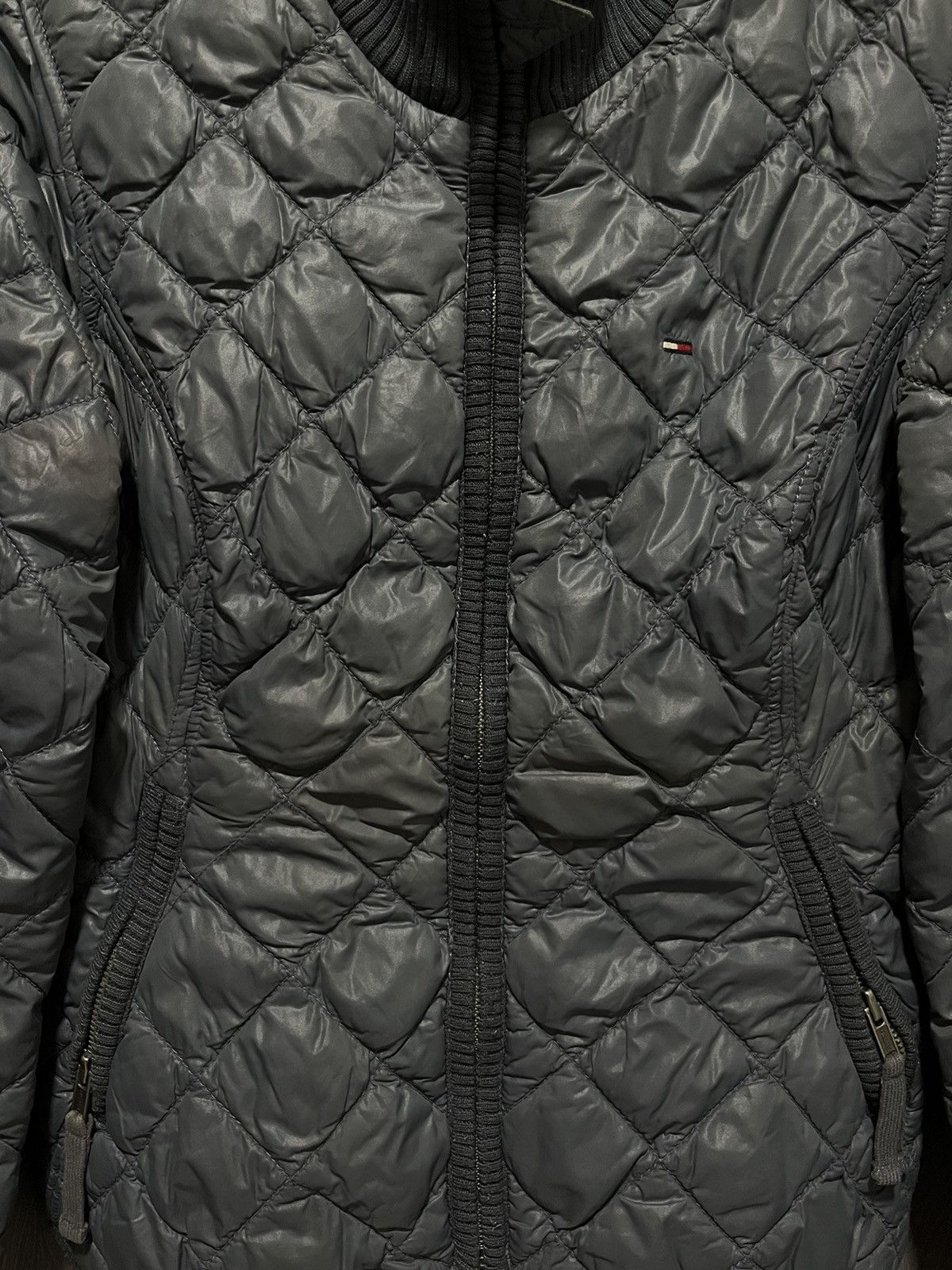 Tommy Hilfiger Hilfiger Denim Diamond Quilted Sweater Jacket Size S / US 4 / IT 40 - 3 Thumbnail