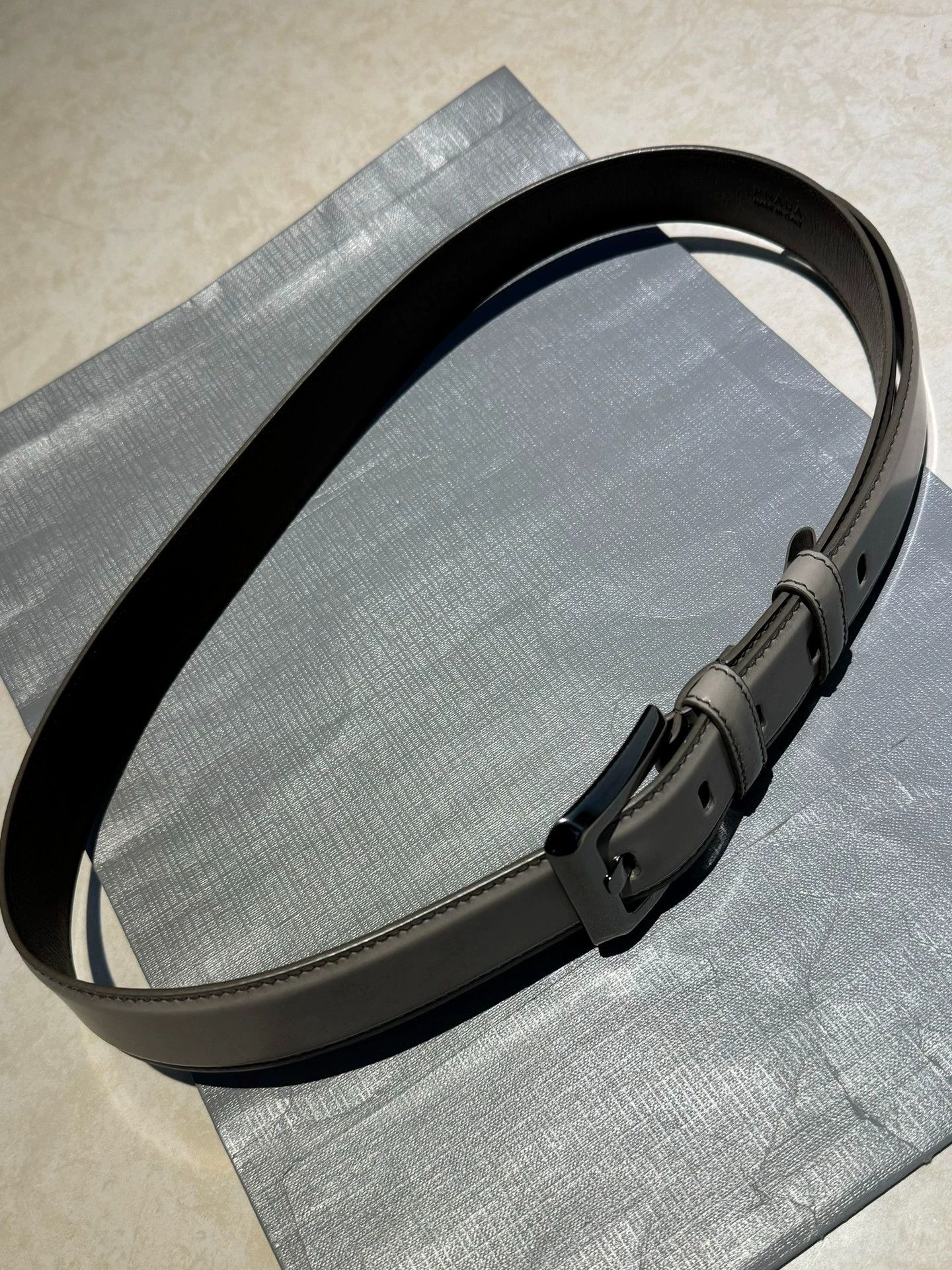 Prada Prada Patent Leather Belt Graffiti Gray Gradient Size ONE SIZE - 6 Thumbnail