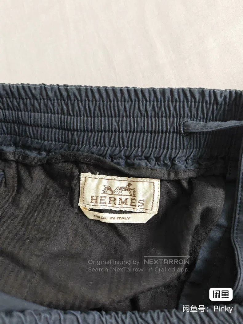 Hermes Hermes Men's casual cotton trousers, deep blue, elastic wa Size US 26 / EU 42 - 3 Thumbnail