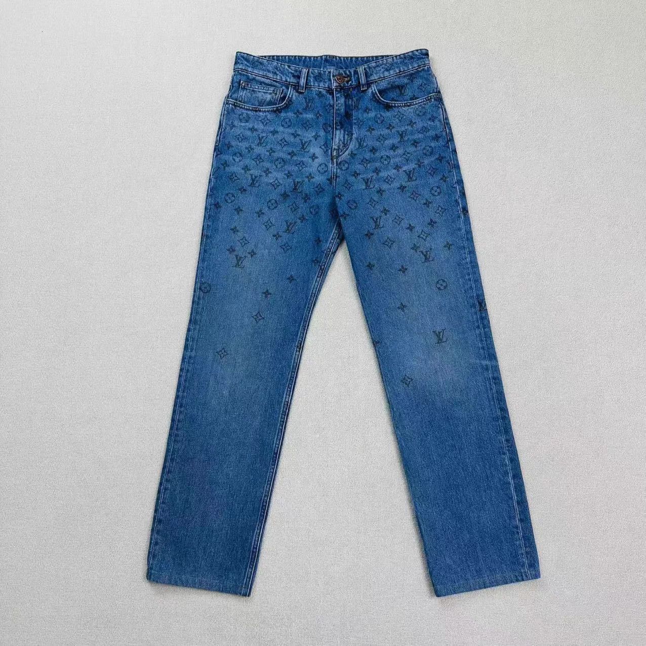 Louis Vuitton LV gradient monogram jeans 28W excellent condition Size 28" / US 6 / IT 42 - 1 Thumbnail