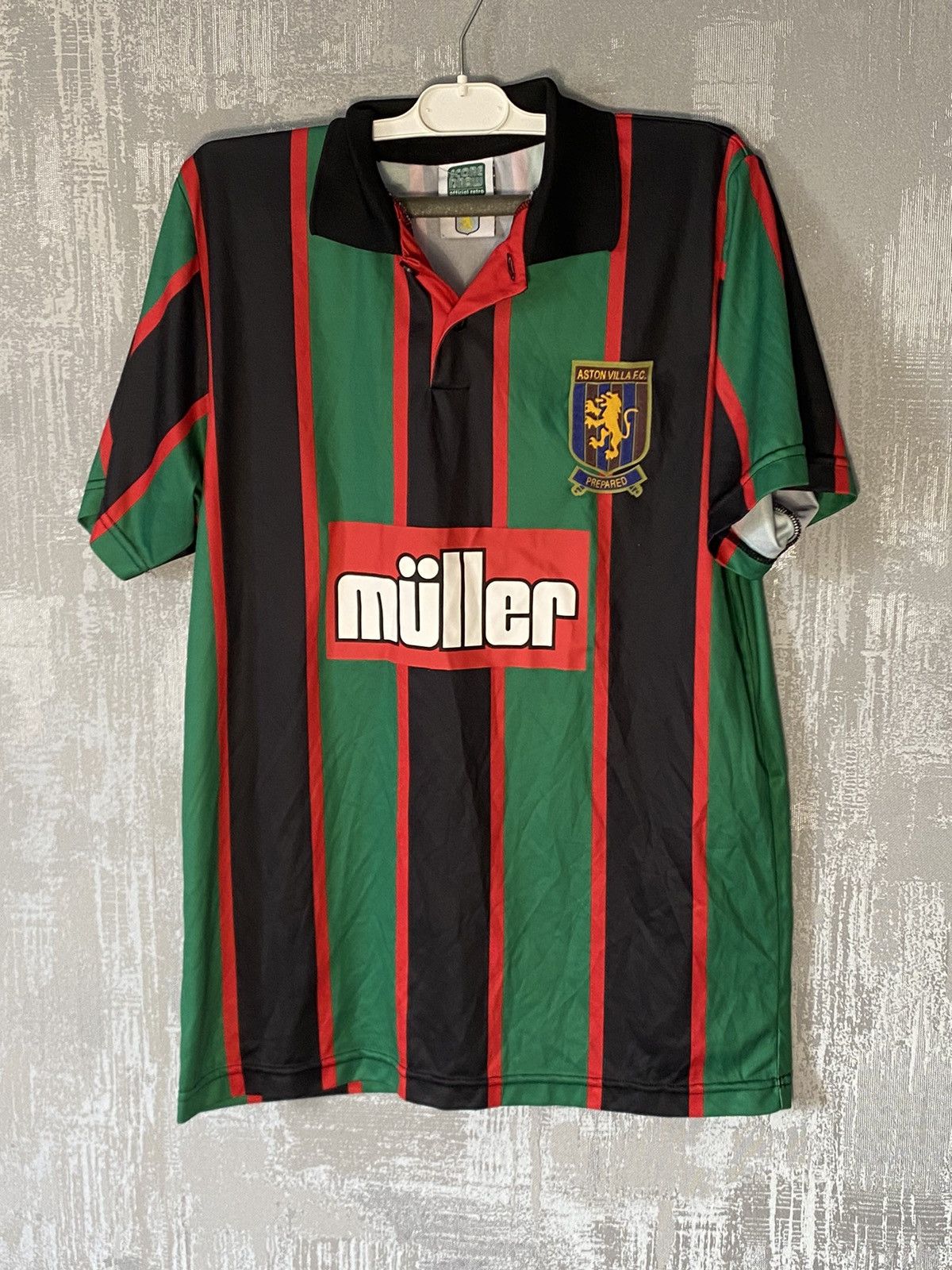 Other UK × Vintage Vintage Aston Villa Score Draw Soccer Jersey Muller Size US M / EU 48-50 / 2 - 1 Thumbnail