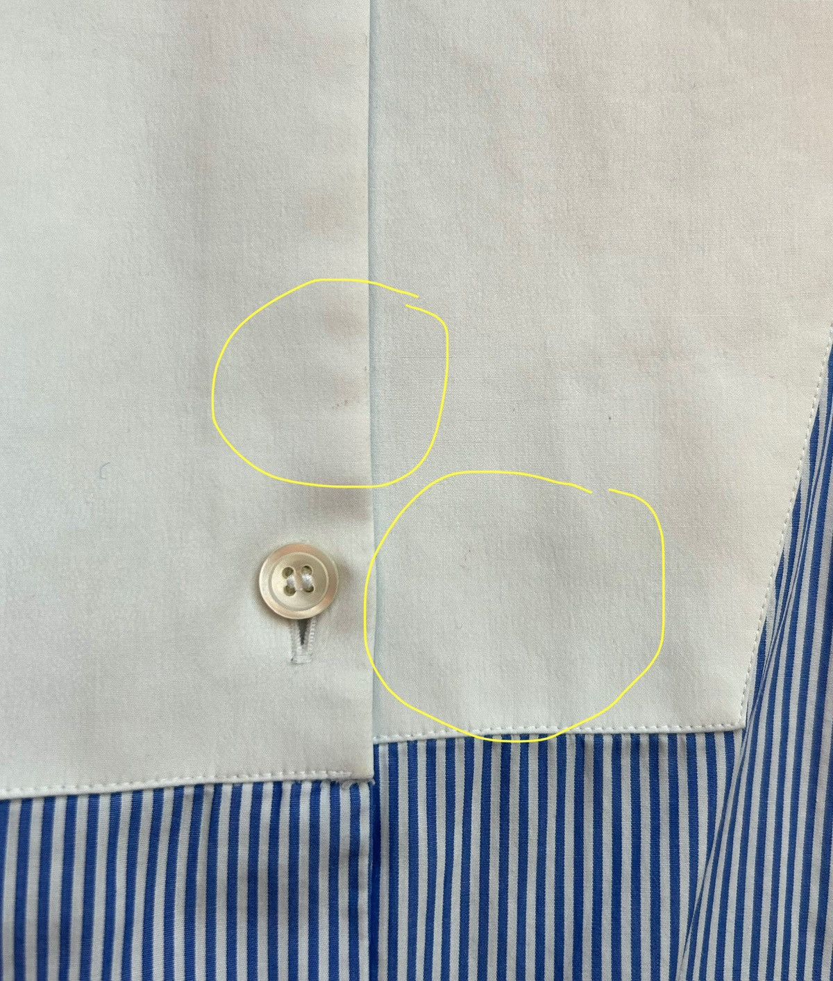 Loewe Loewe Asymmetrical Two Tone Striped Tuxedo Button-Up Shirt Size XS / US 0-2 / IT 36-38 - 11 Thumbnail
