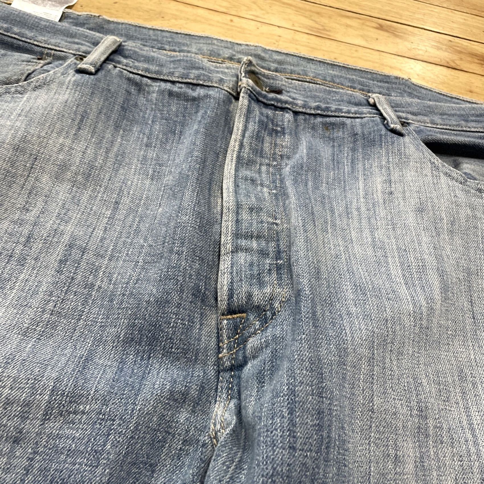 Levi's VINTAGE Levi's Jeans 501XX Light Blue Denim Straight 501 40x32 Mens Regular Blue Jeans 5-Pocket Logo Zipper Button Vintage Mens Size US 36 / EU 52 - 7 Thumbnail