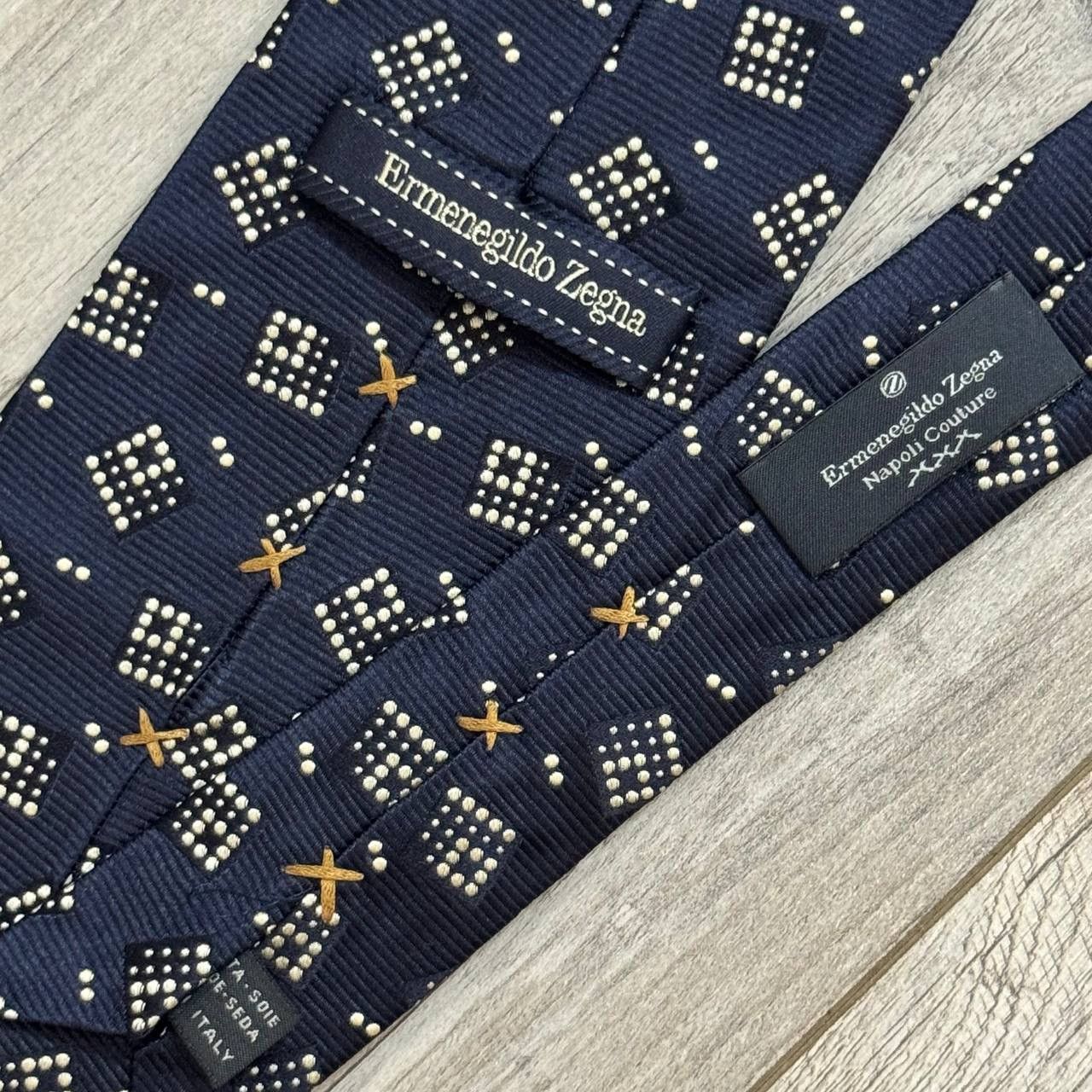 Ermenegildo Zegna Vintage Ermegildo Zegna Napoli Couture Silk Tie Size ONE SIZE - 7 Thumbnail