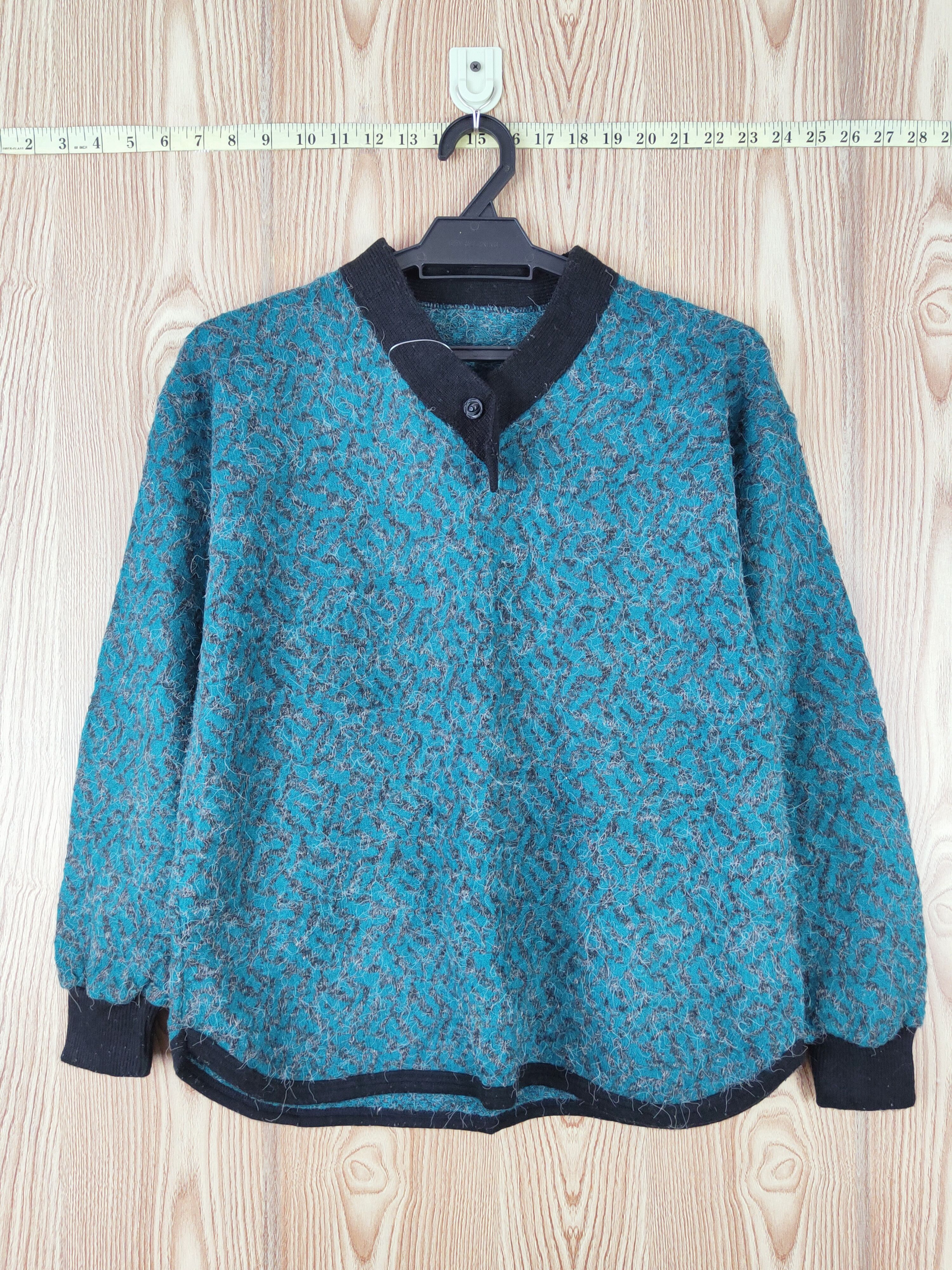 Homespun Knitwear × Japanese Brand × Vintage Japanese Brand Green Knitwear Sweatshirts #W886 Size L / US 10 / IT 46 - 8 Thumbnail