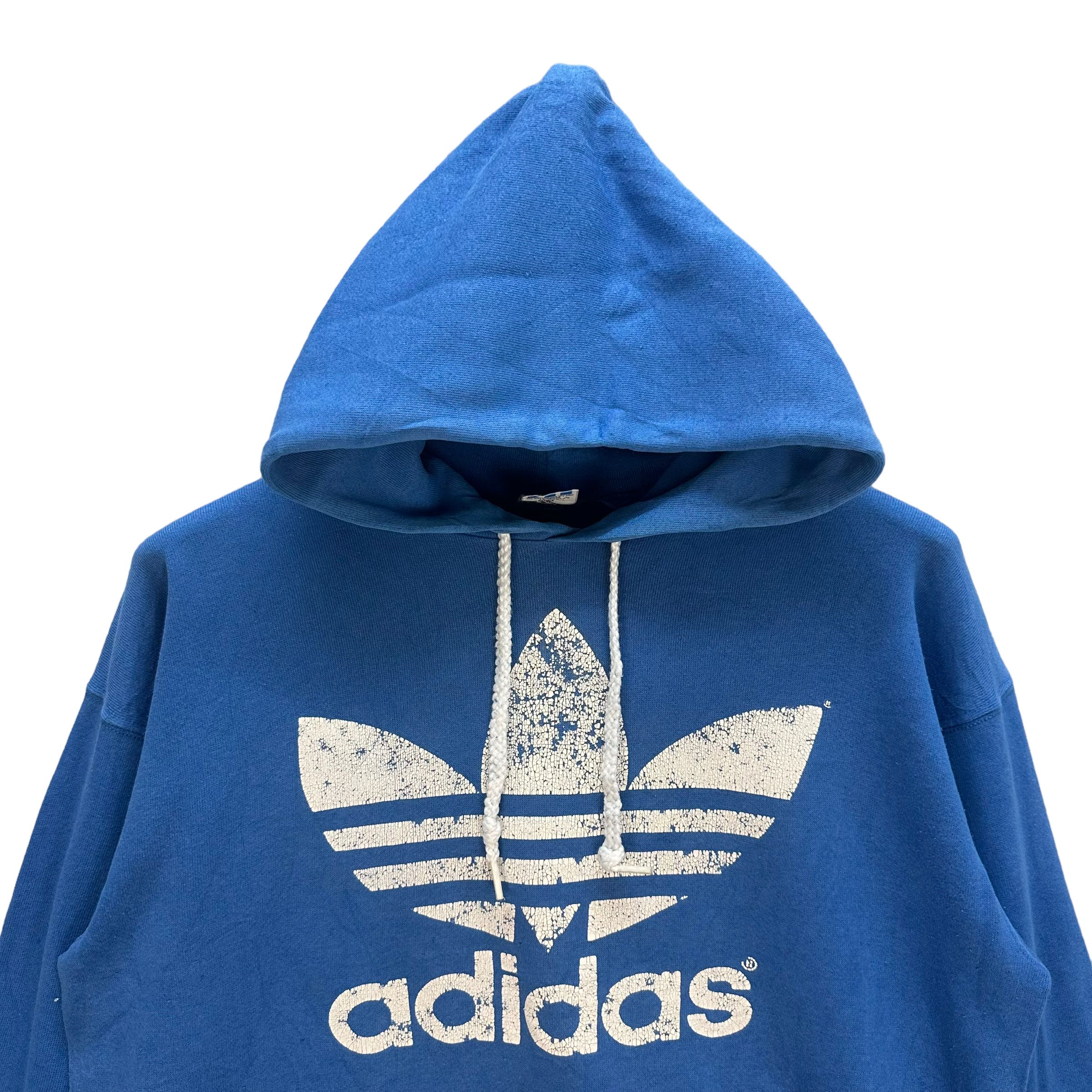 Adidas VINTAGE ADIDAS BIG LOGO PULLOVER HOODIES #7971-193 Size US M / EU 48-50 / 2 - 2 Thumbnail