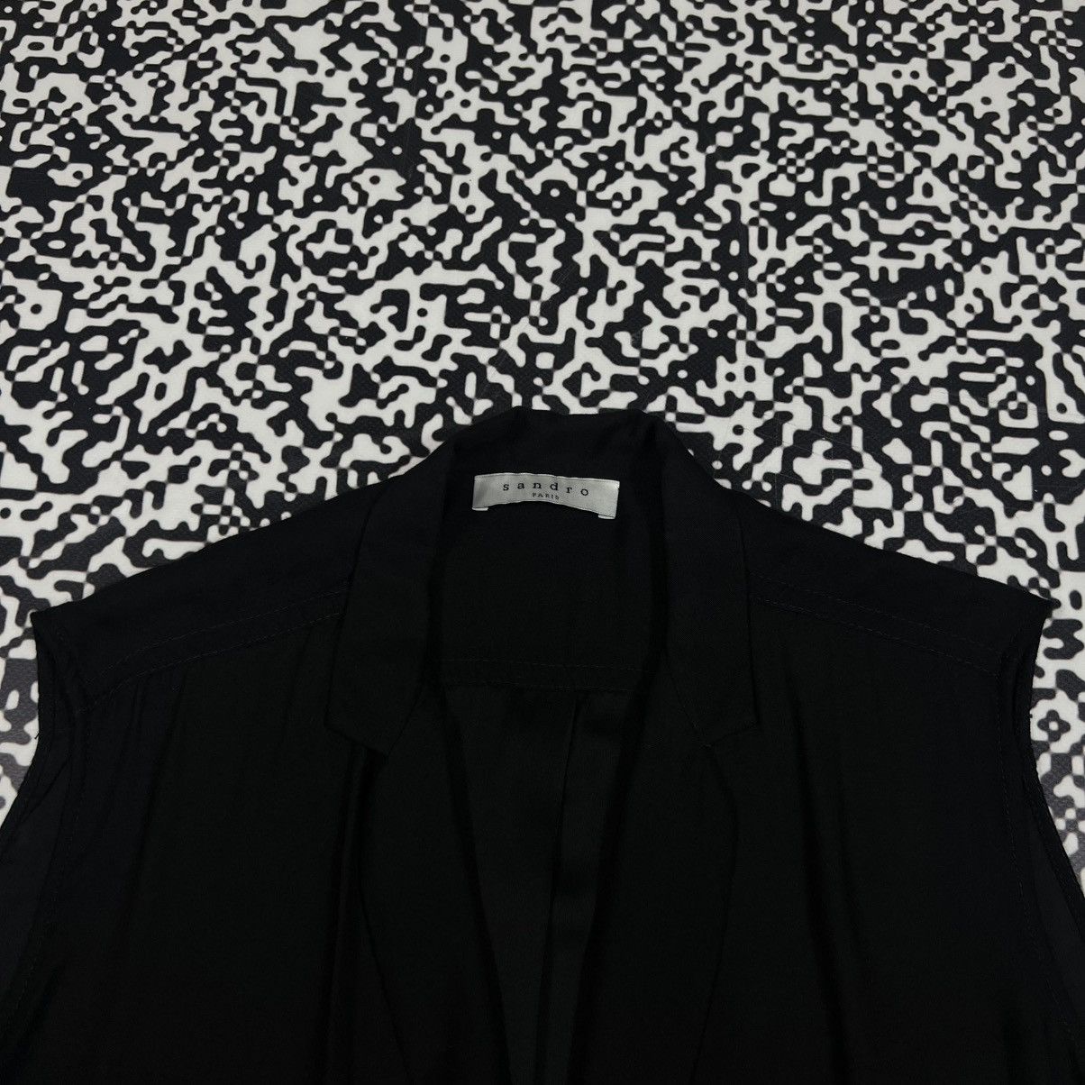 Sandro Sandro Viscose Blouses Vest Luxury Retro Casual Style Size M / US 6-8 / IT 42-44 - 7 Thumbnail