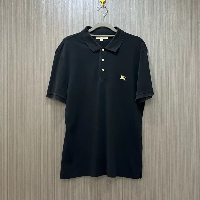 Burberry Burberry Black Cotton Men's Polo Shirt Size US M / EU 48-50 / 2 - 1 Thumbnail