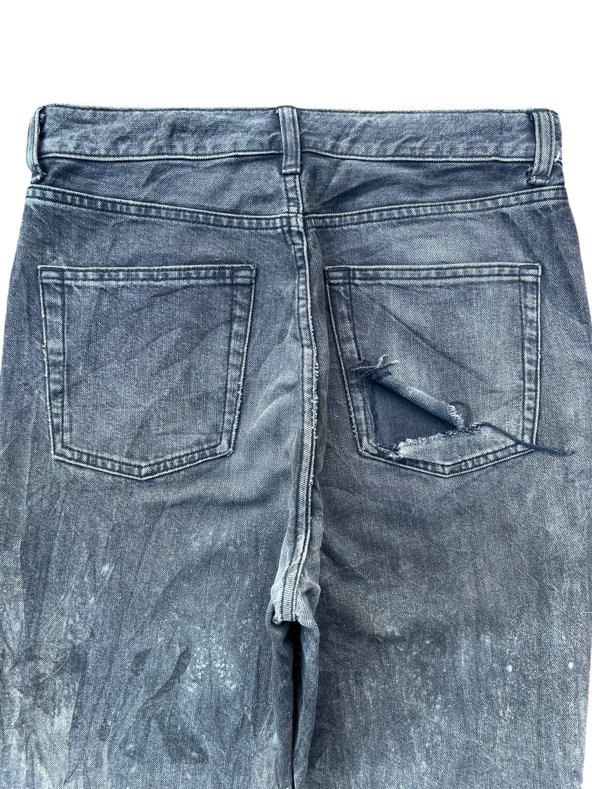 Japanese Brand Vintage Spliced Dirty Mud Washed High Rise Loose Fit Jeans Size US 29 - 4 Thumbnail