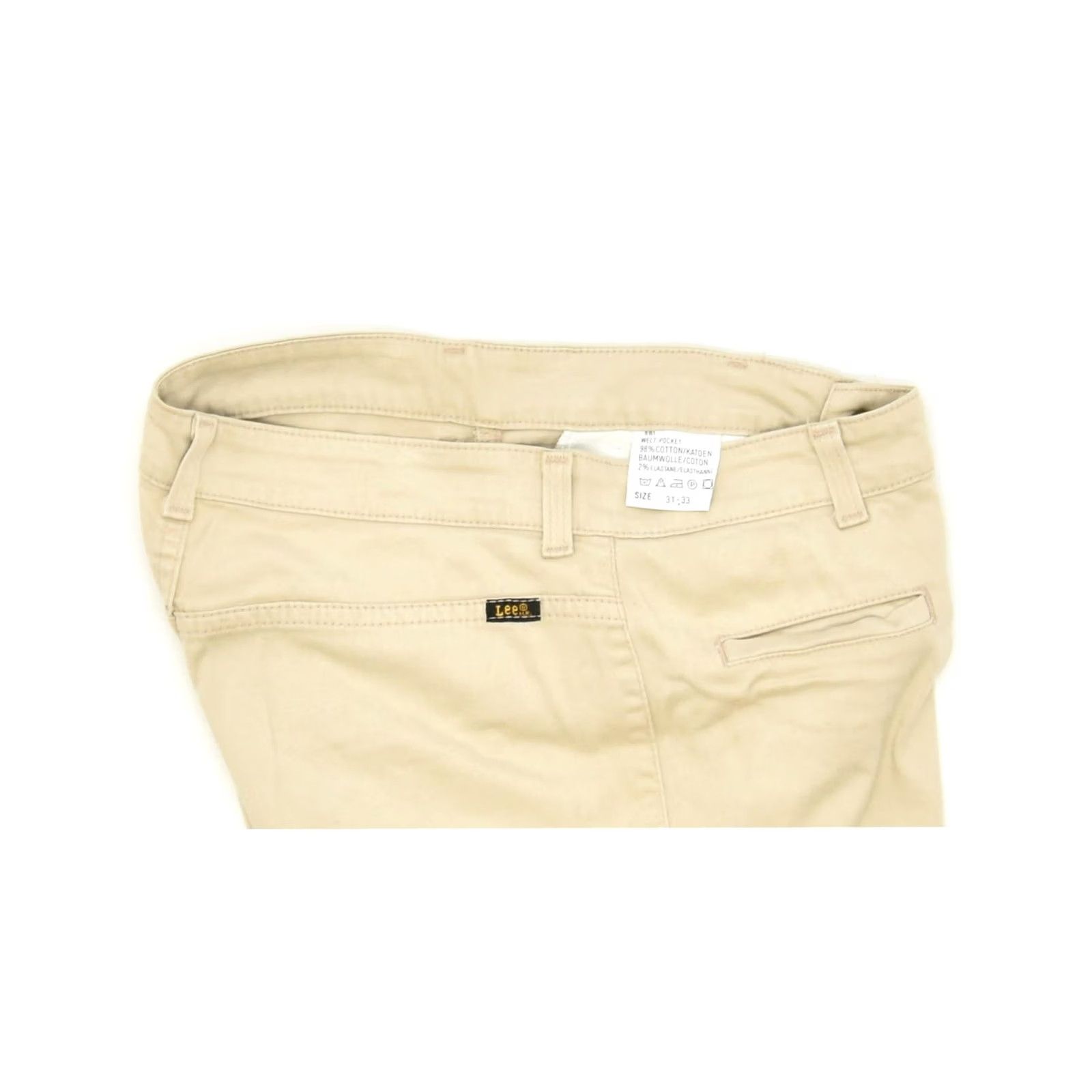 Lee LEE Womens Bootcut Trousers Beige Cotton Classic W31 L28 Size 24" / US 00 / IT 34 - 3 Thumbnail