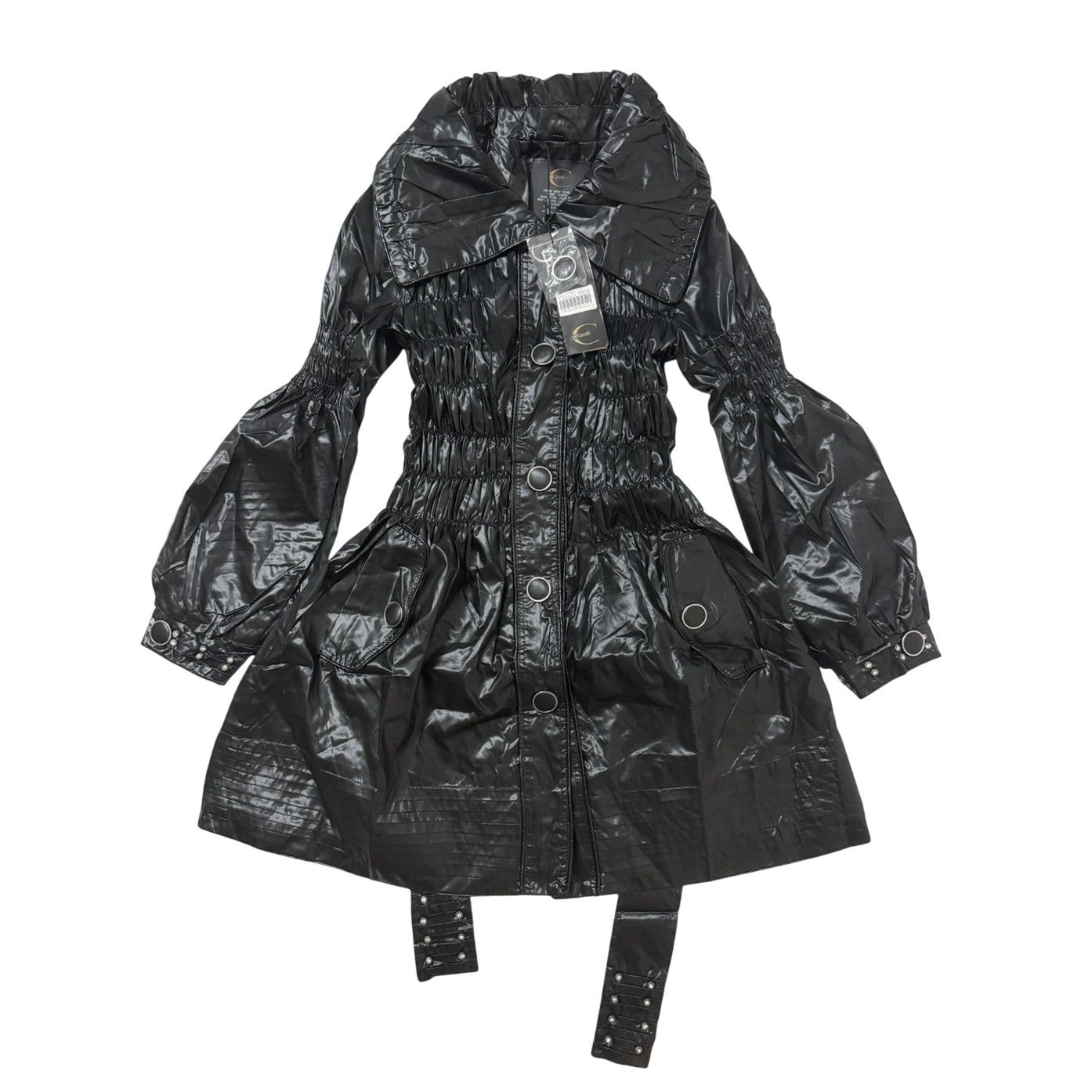 Just Cavalli NWT Just Cavalli Sculptural Leather Coat Size L / US 10 / IT 46 - 2 Thumbnail
