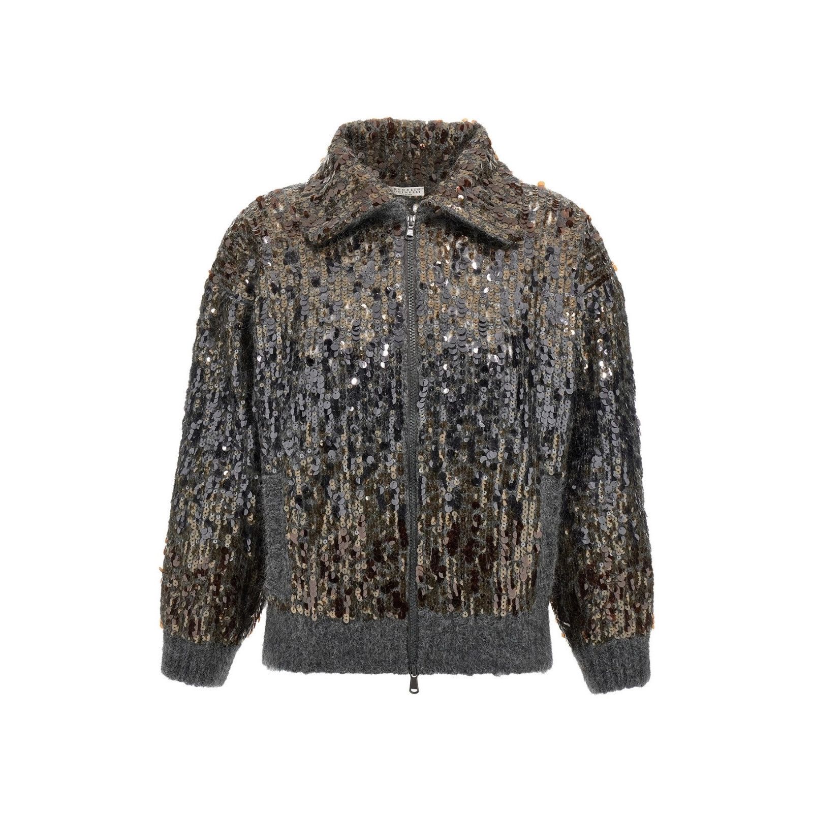 Brunello Cucinelli BRUNELLO CUCINELLI Gray Wool Embroidered Jacket New & Authen Size M / US 6-8 / IT 42-44 - 1 Thumbnail
