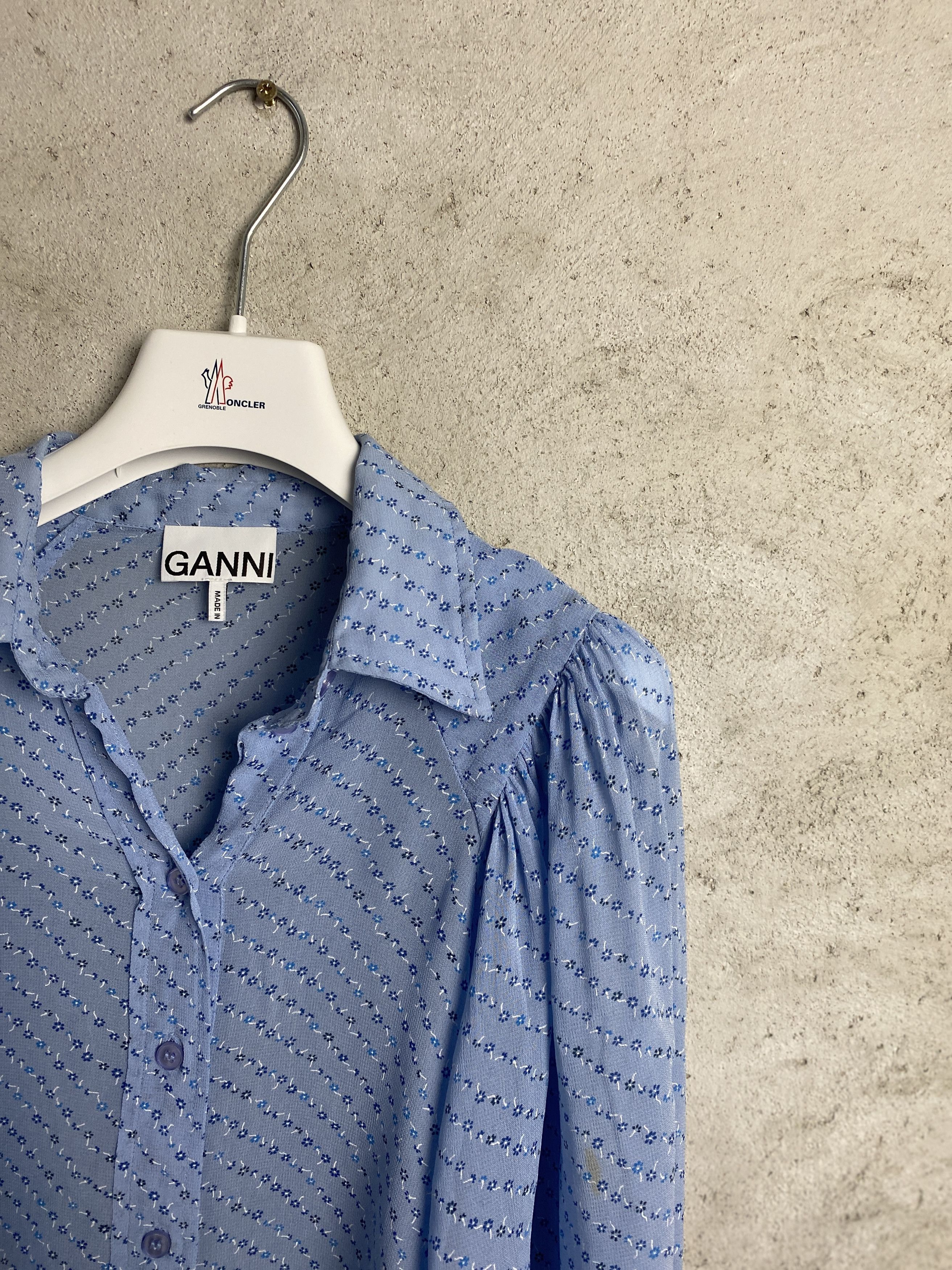 Ganni Ganni mini floral shirt button ups viscose Size XS / US 0-2 / IT 36-38 - 2 Thumbnail