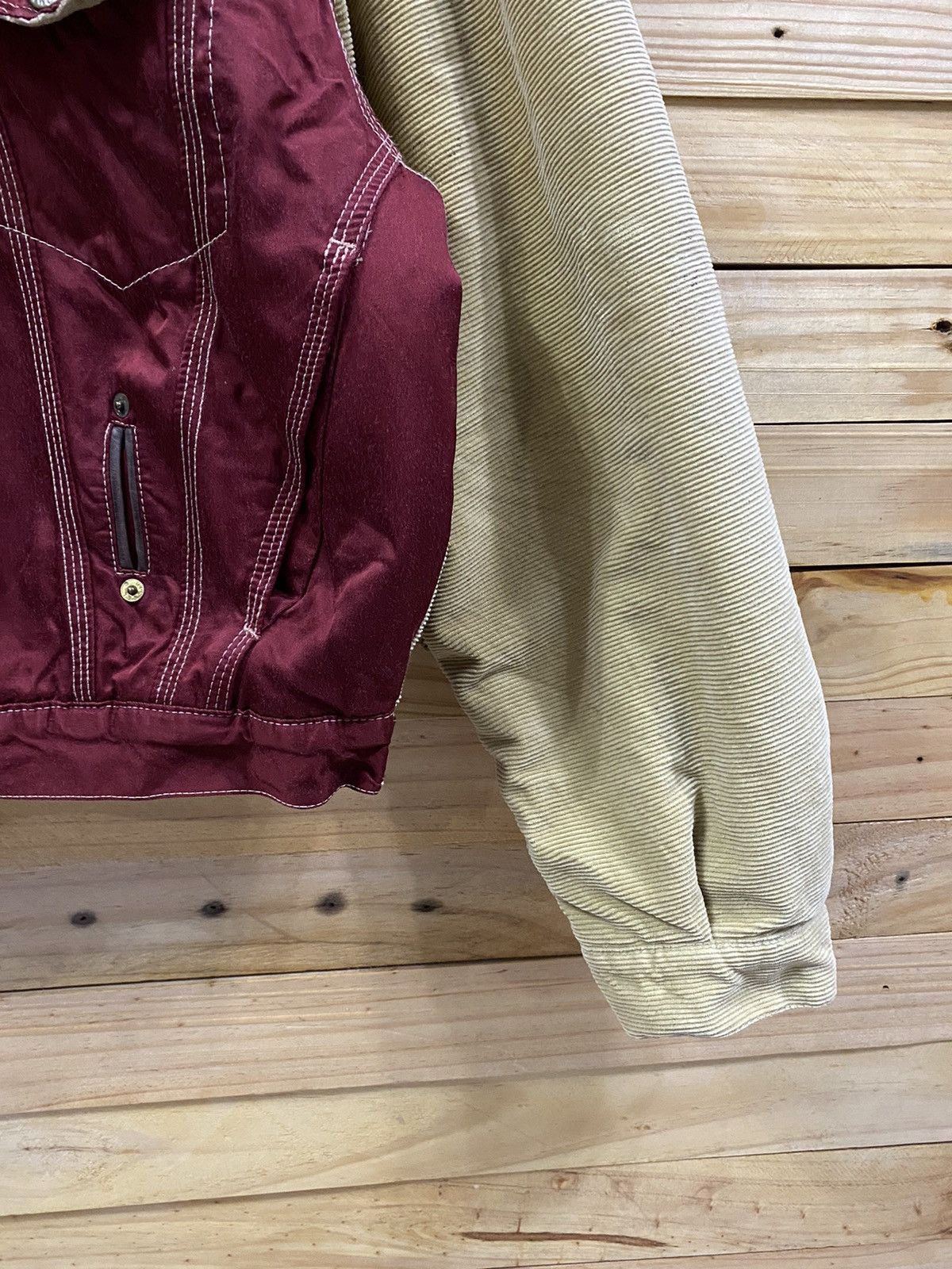 Designer × Diesel × Rockstar Games Vintage DIESEL BOWLING nylon/corduroy trucker jacket Size US M / EU 48-50 / 2 - 7 Thumbnail