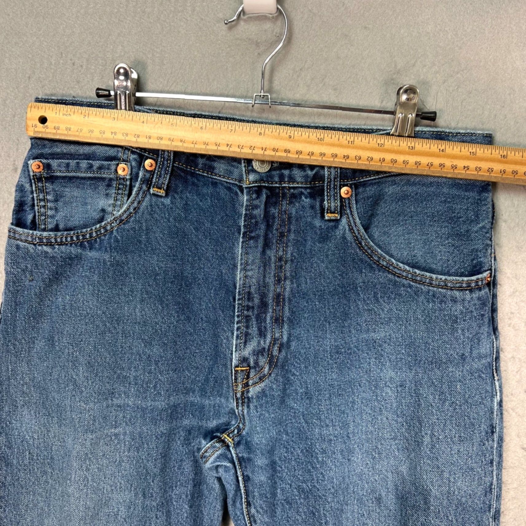 Levi's Levi's 551Z Jeans Mens 31 x 30 Straight Blue Denim Cotton Hemp Blend Denim 5-Pocket Regular Adult Mens Jeans Size US 31 - 6 Thumbnail