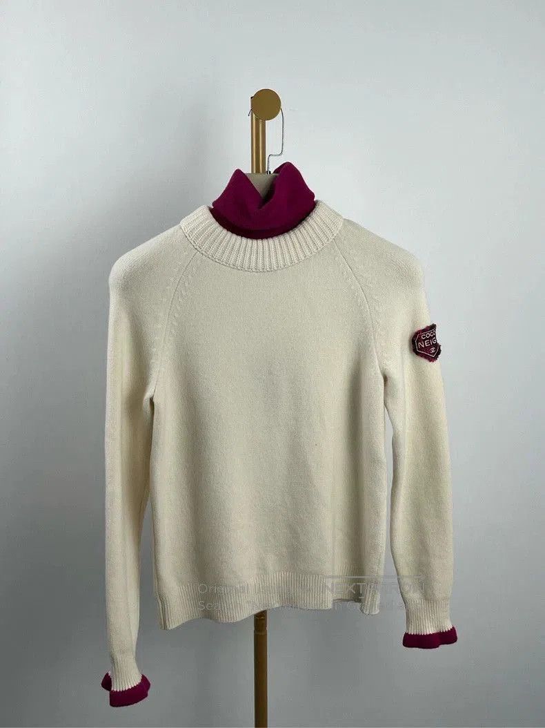 Chanel Chanel Logo Cashmere Turtleneck Sweater . Size M / US 6-8 / IT 42-44 - 1 Thumbnail