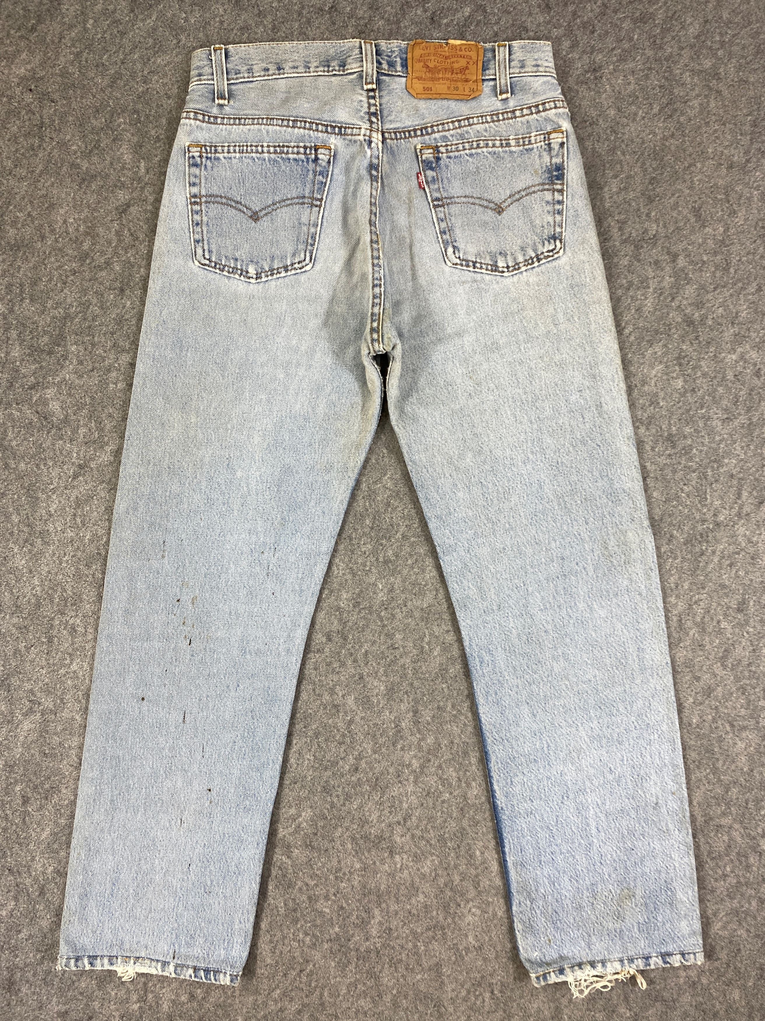 Levi's Light Blue Wash Vintage Levis 501 USA 30x27.5 - JN3170 Size US 30 / EU 46 - 2 Thumbnail