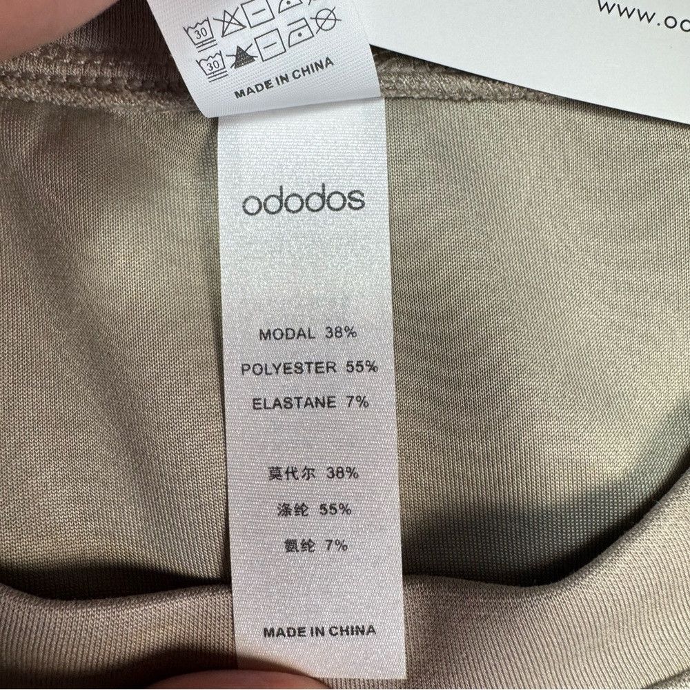 Other NWT New Ododos Modal Soft Long Sleeve Cropped Khaki Sweatsh Size XL / US 12-14 / IT 48-50 - 5 Thumbnail