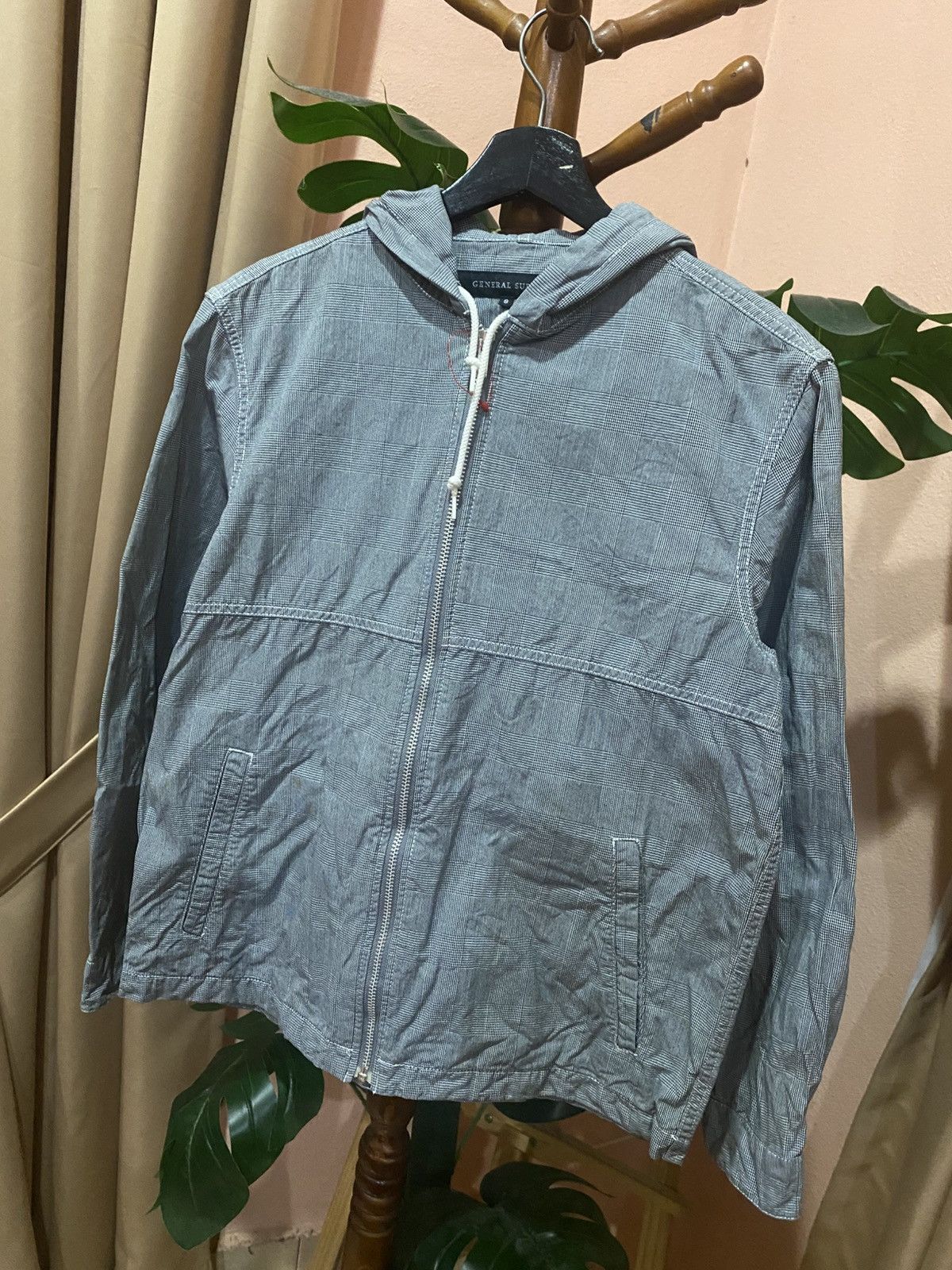 Japanese Brand General Supply Plaid Hooded Lightweight Jacket Size US S / EU 44-46 / 1 - 2 Thumbnail