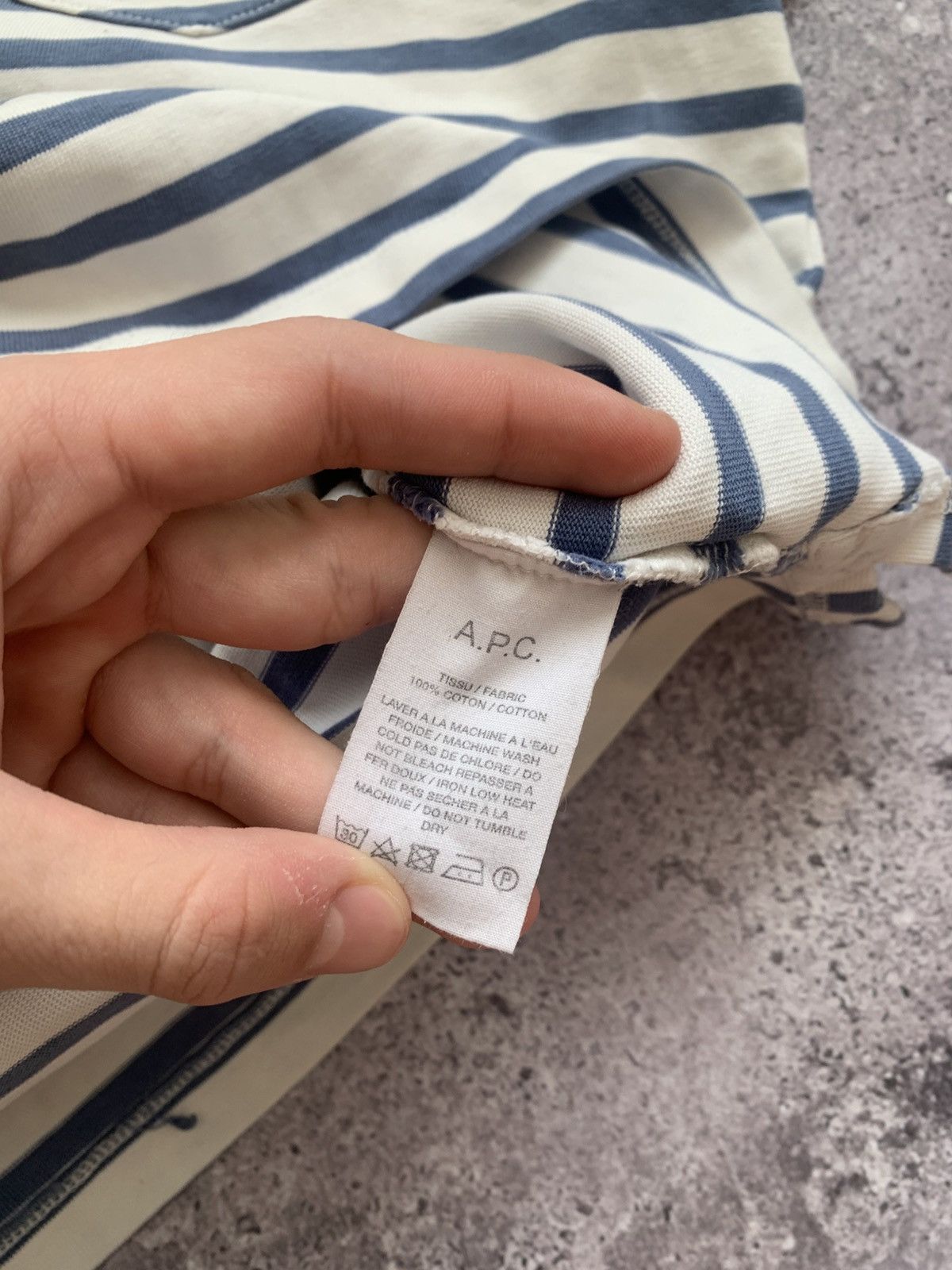 A.P.C. 🔥APC STRIPPED POCKET T-SHIRT Size US L / EU 52-54 / 3 - 6 Thumbnail