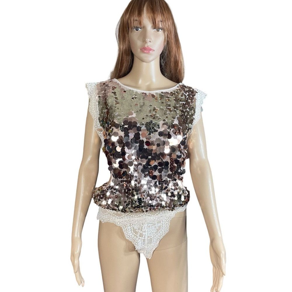 Free People New Free People Gold Main Character Bodysuit Size M Size M / US 6-8 / IT 42-44 - 3 Thumbnail