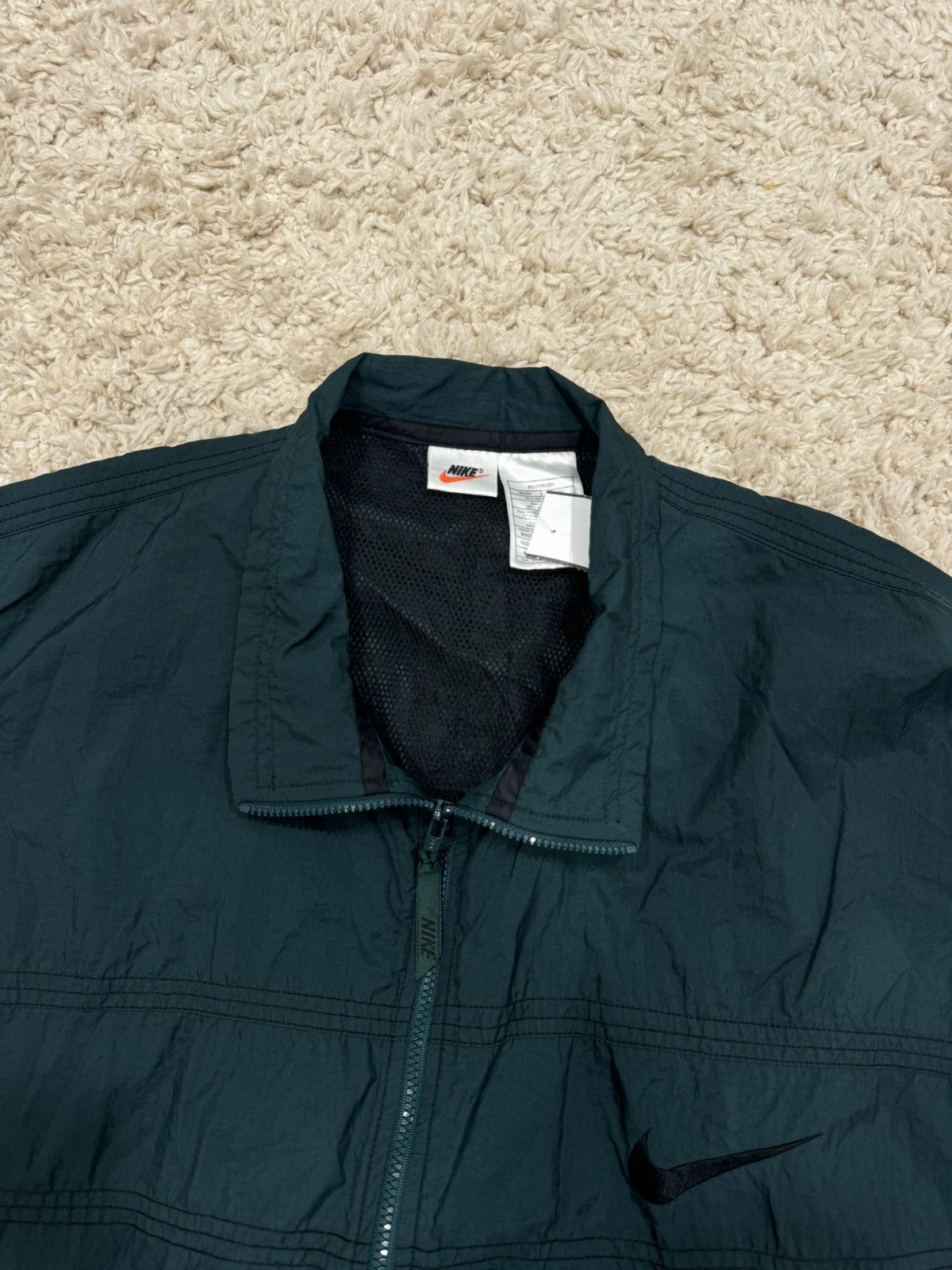 Nike Vintage 90s Nike Nylon Jacket – Green (Size XL) Size US XL / EU 56 / 4 - 3 Thumbnail