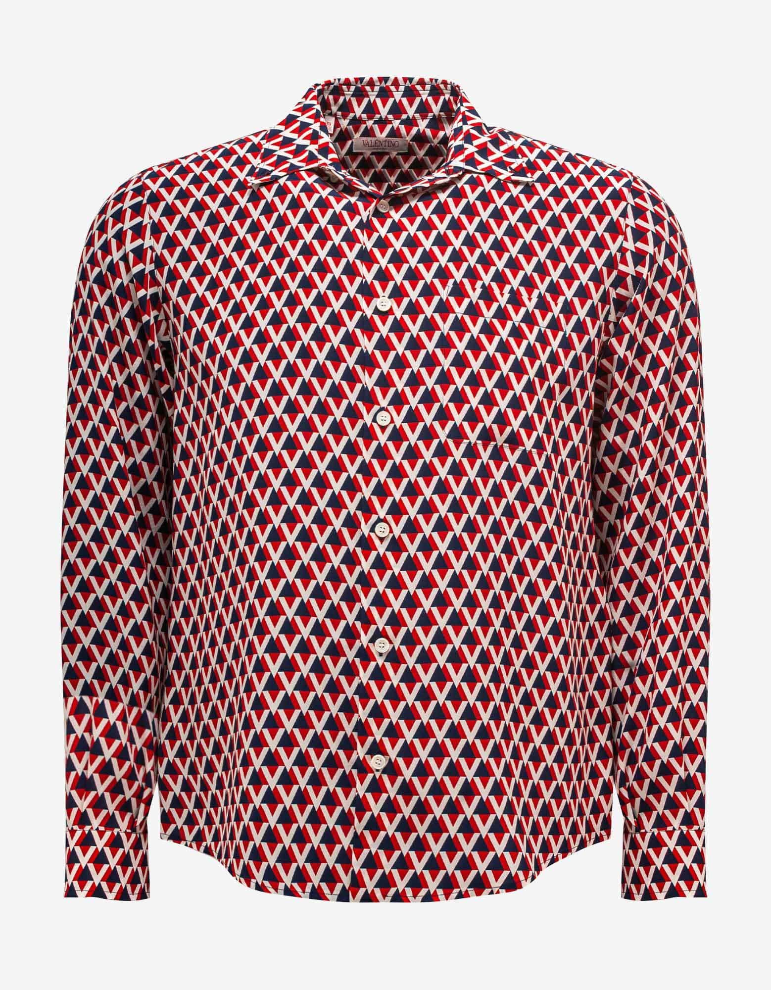 Veehive Print Silk Shirt SIZE 43 ( 17.5 )