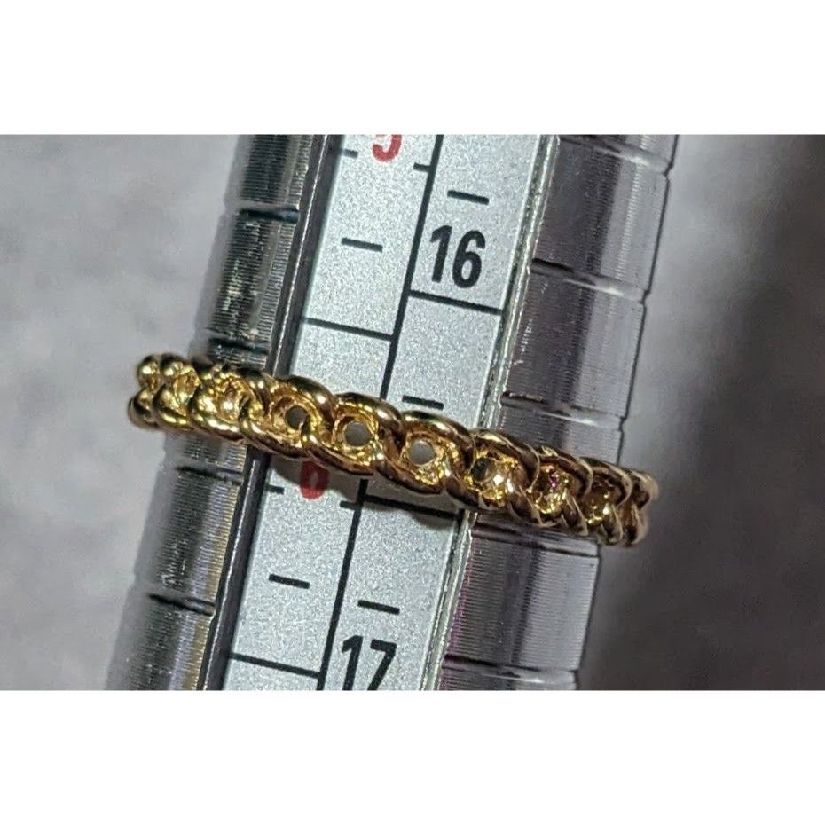 Other Gold Tone Braided Chain Texture Fashion Ring Size 6 Size ONE SIZE - 8 Thumbnail