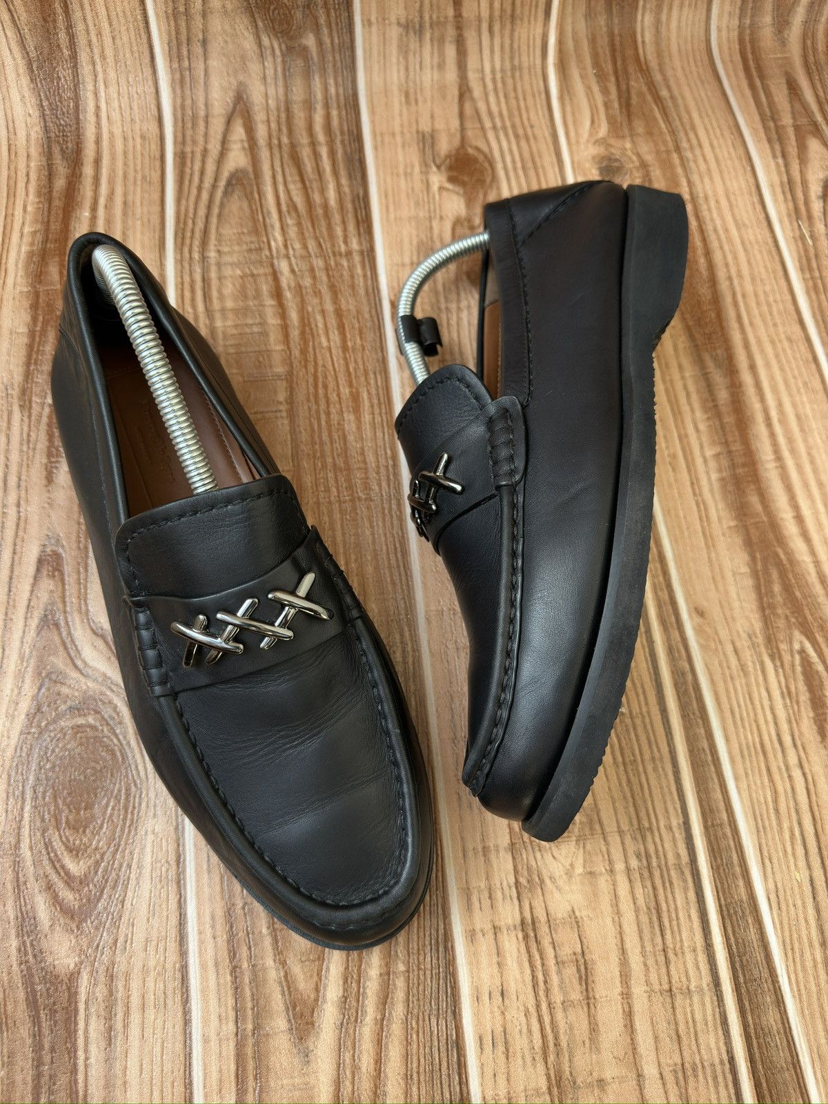 Ermenegildo Zegna × Z Zegna Ermenegildo Zegna Black Leather Penny Loafers Size US 10 / EU 43 - 8 Thumbnail