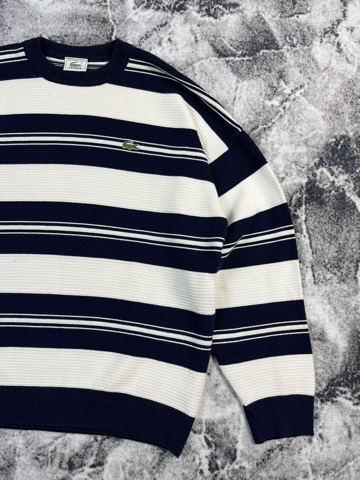 Lacoste Lacoste Vintage Striped Knit Sweater Size US L / EU 52-54 / 3 - 3 Thumbnail