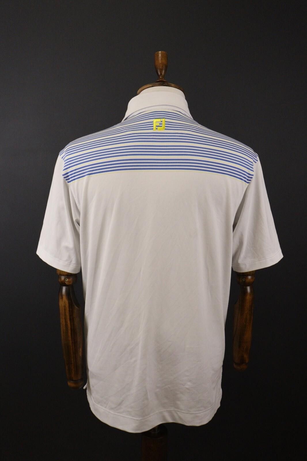 Footjoy Foot Joy White Stripe Summer Short Sleeve Polo Shirt Size M Size US M / EU 48-50 / 2 - 7 Thumbnail