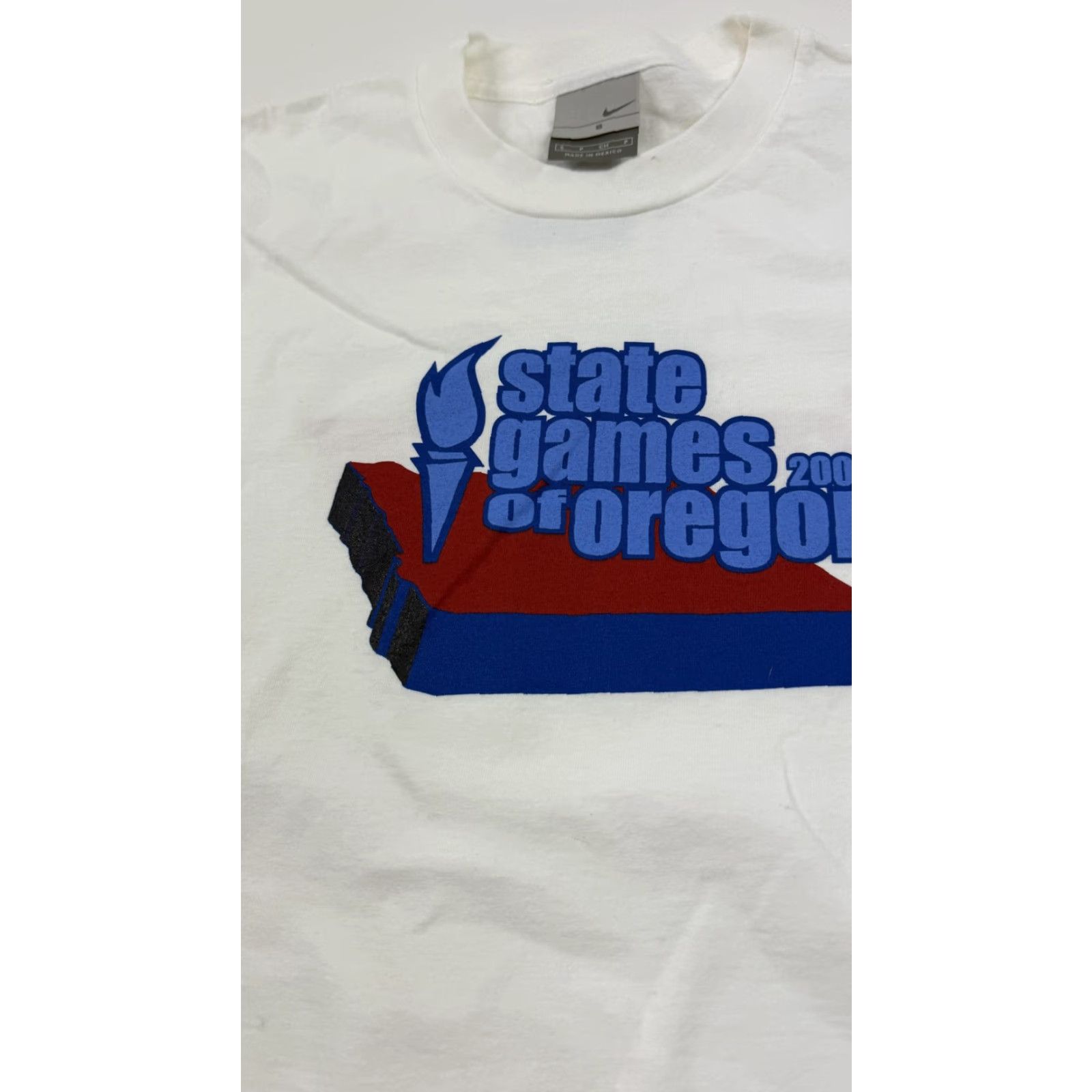 Nike VINTAGE Nike State Games of Oregon Shirt Mens Small White Short Sleeve Graphic 2003 Oregon Fred Meyer Mens Size US S / EU 44-46 / 1 - 2 Thumbnail