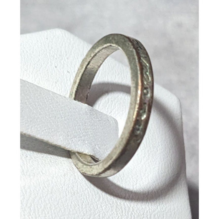 Other Cursive Engraved Silver Tone Fashion Ring Size 6 1/4 Size ONE SIZE - 3 Thumbnail