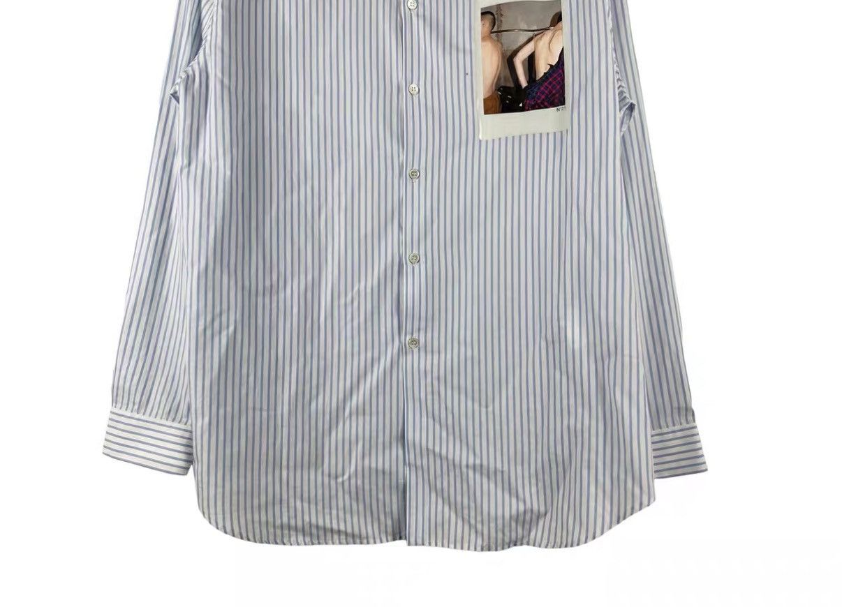 N21 N21 Striped Art Print PVC Collar Shirt J31 Size US S / EU 44-46 / 1 - 4 Thumbnail