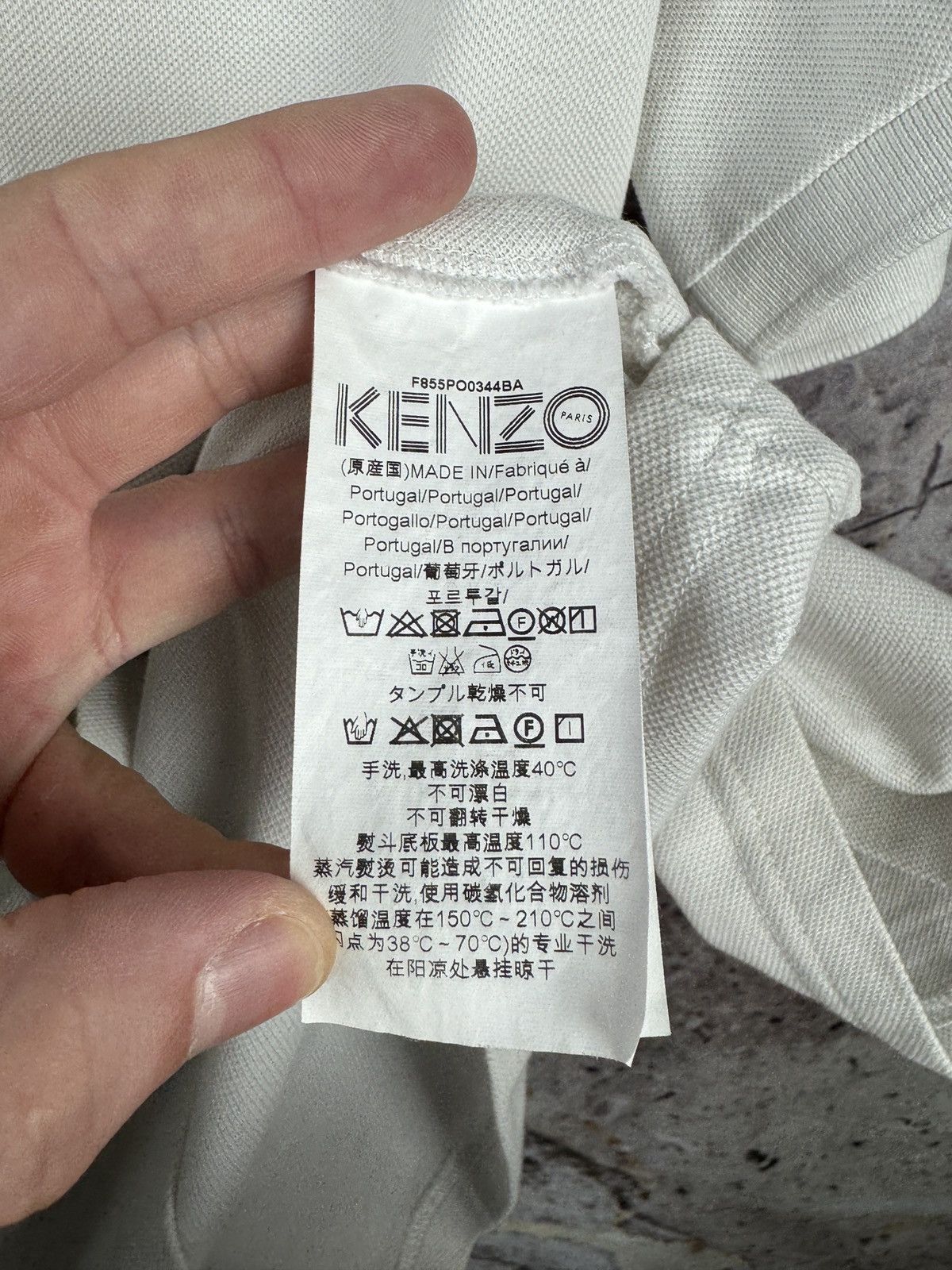Kenzo Kenzo Paris Men’s Polo Shirt White Multicolor Collar Size L Size US L / EU 52-54 / 3 - 7 Thumbnail
