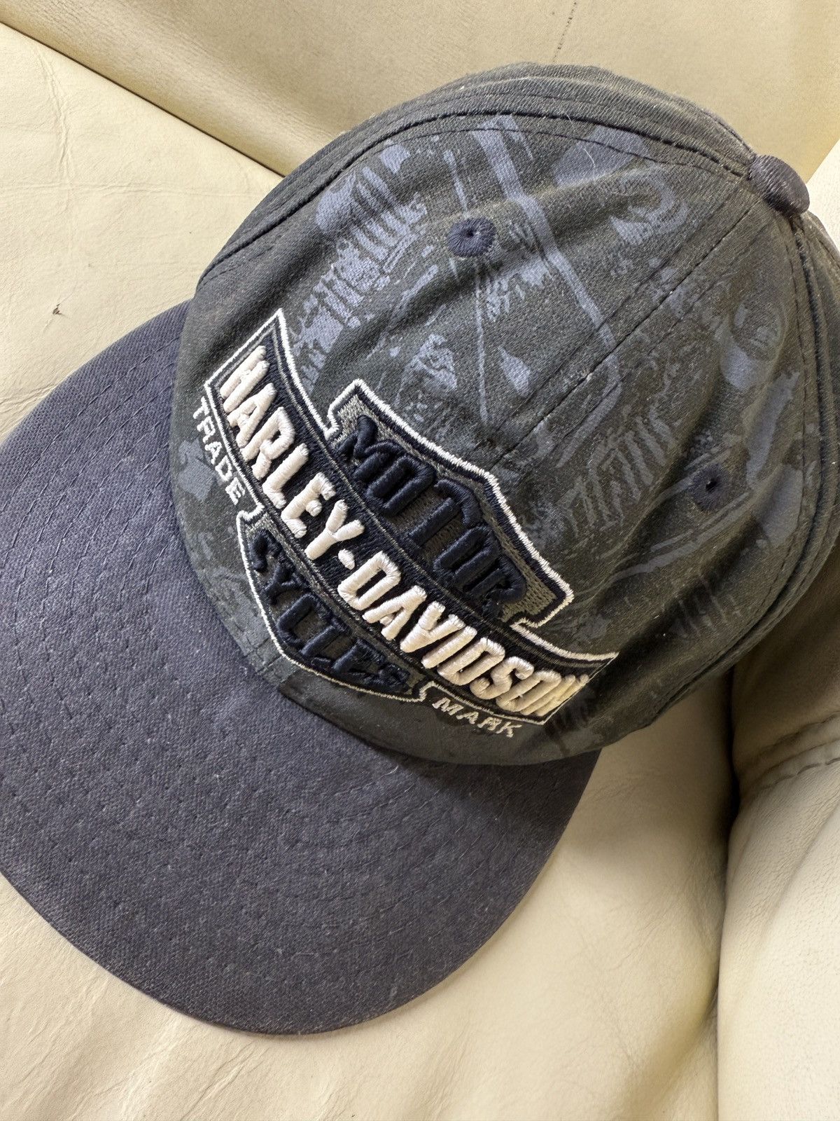 Harley Davidson Vintage Harley Davidson New Era Waxed Snap Back Cap Size ONE SIZE - 3 Thumbnail