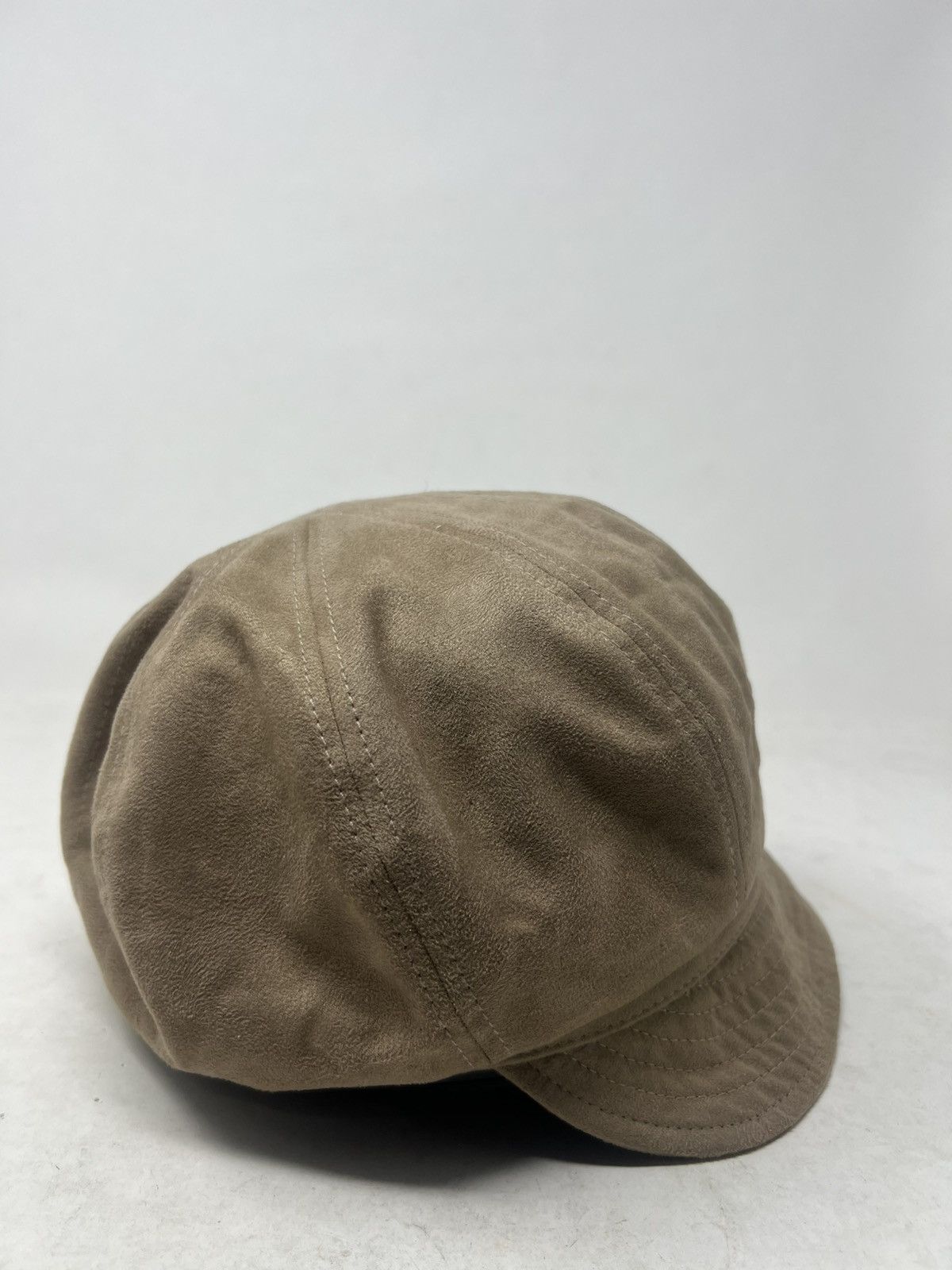 Japanese Brand Beige Suade Okdeals Newsboy Cap Hat Size ONE SIZE - 4 Thumbnail