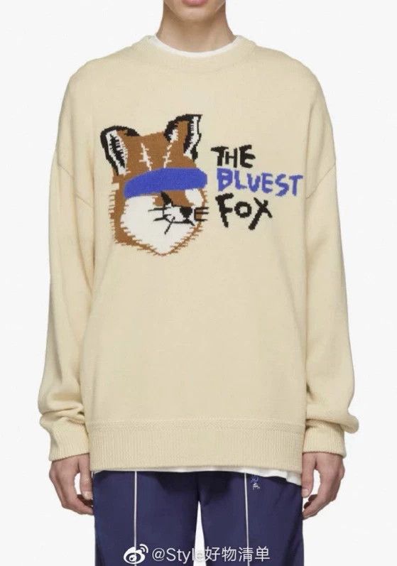 Maison Kitsune Maison Kitsune x Ader Fox Oversized Sweater 95 New M-L Size US M / EU 48-50 / 2 - 6 Thumbnail