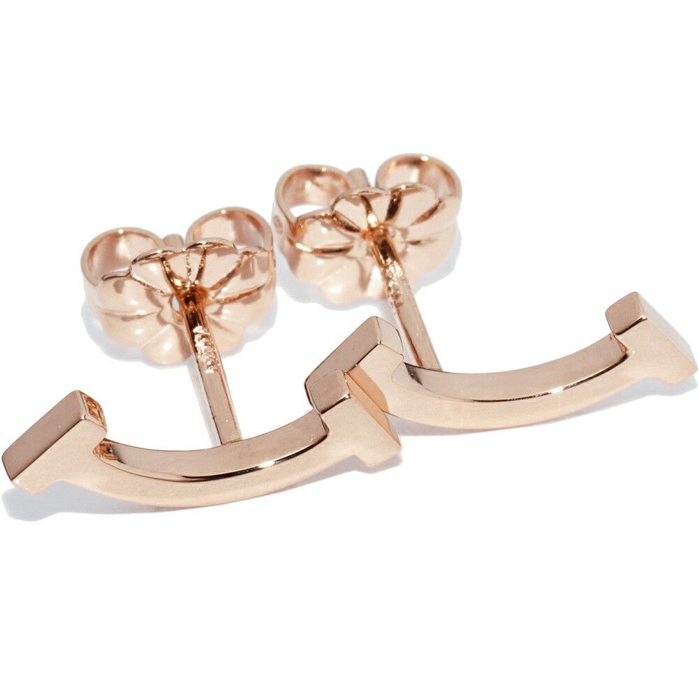 Tiffany & Co. Tiffany & Co. T Smile K18PG Earrings Metal Earrings DUTY FREE for USA