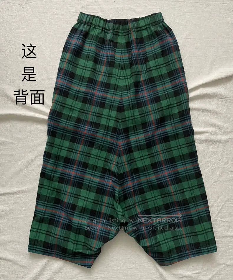 Comme des Garcons Comme Des Garcons Green checkered wool skirt pants Size 23" - 3 Thumbnail