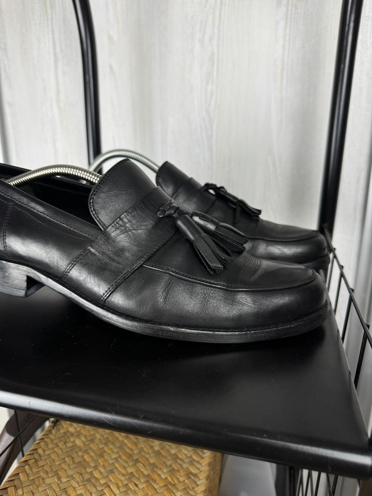Bally Bally made in Switzerland black TASSEL-DRESS leather loafers Size US 10 / EU 43 - 3 Thumbnail