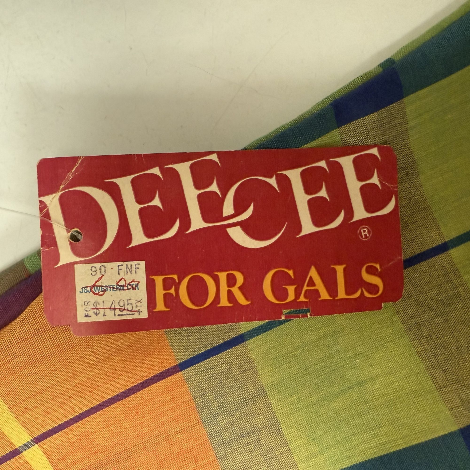 Other NOS NWT Vintage 80's Dee Cee USA Rainbow Spring PLAID Shirt Size S / US 4 / IT 40 - 6 Thumbnail