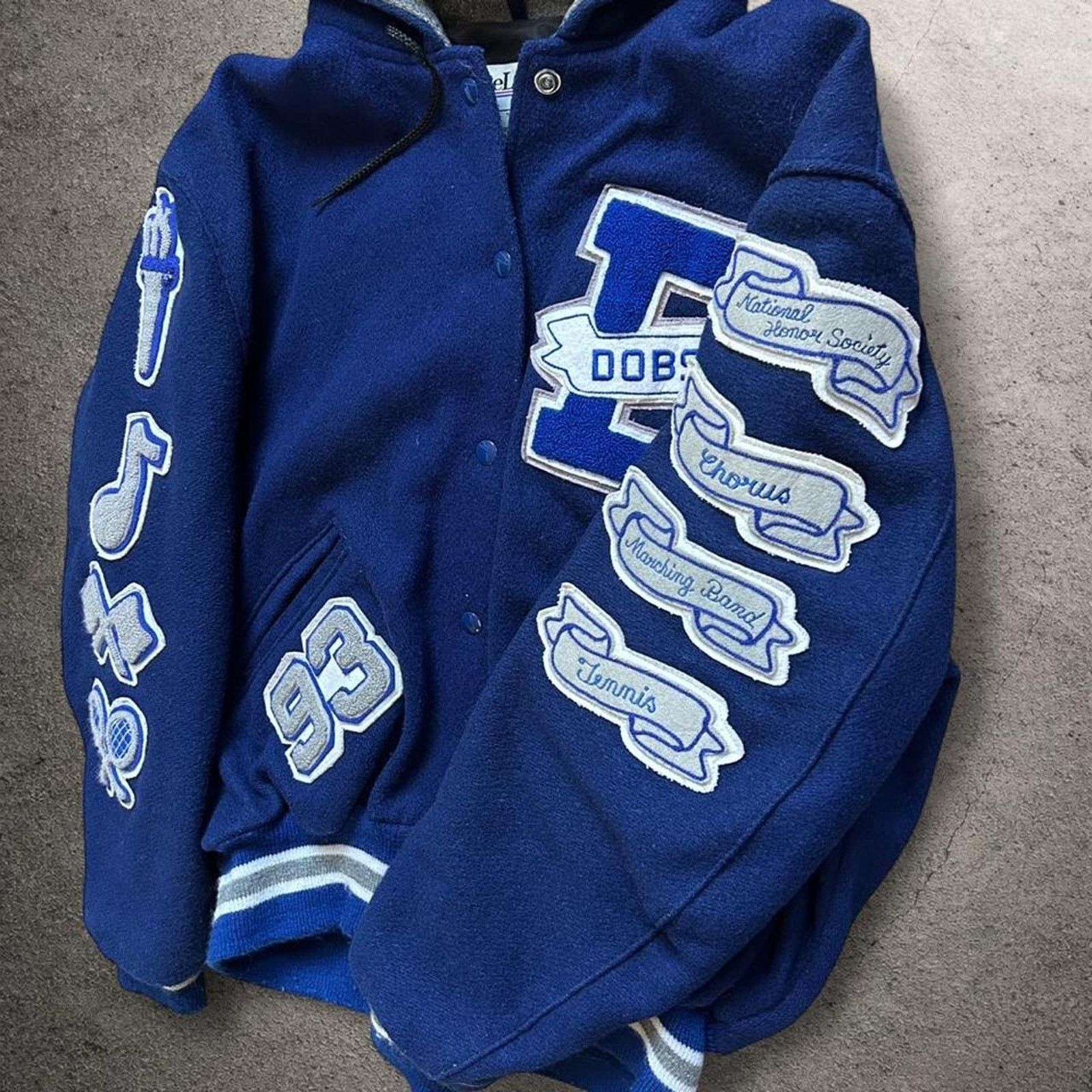 Delong Vintage DeLong Dobson Mustangs Varsity Jacket Size US L / EU 52-54 / 3 - 3 Thumbnail