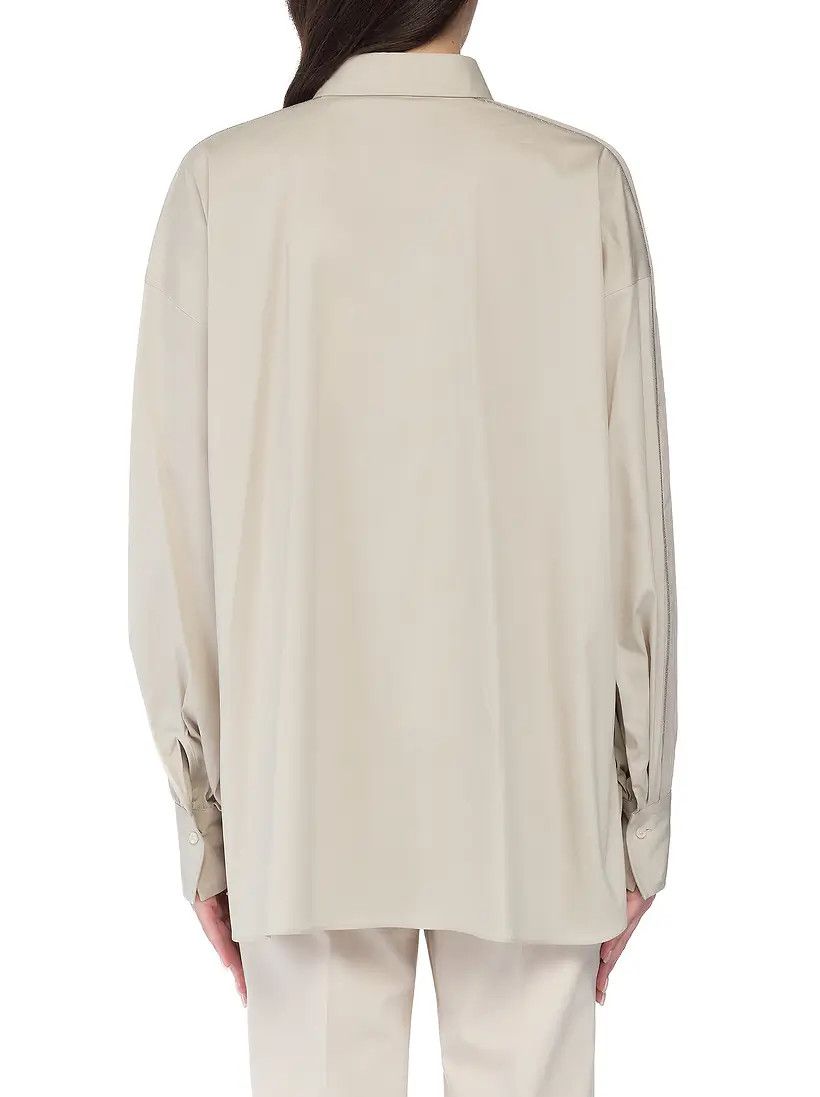 Brunello Cucinelli o1y0725 Shirt in Beige Size M / US 6-8 / IT 42-44 - 3 Thumbnail